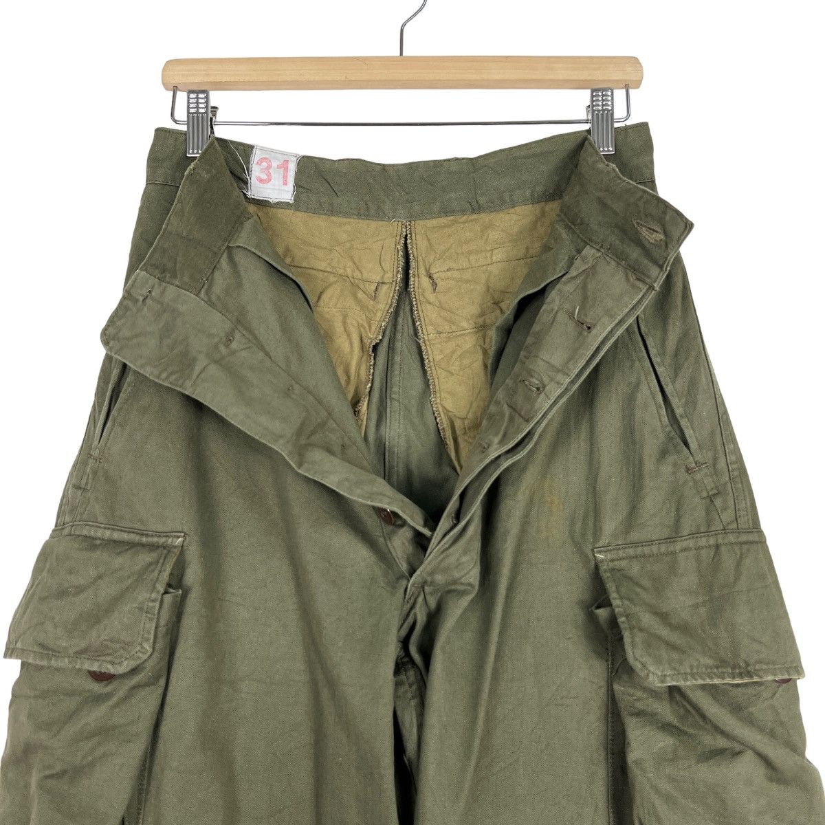 Vintage 🔥 VINTAGE MILITARY CARGO HBT PANTS Size US 30 / EU 46 - 11 Thumbnail