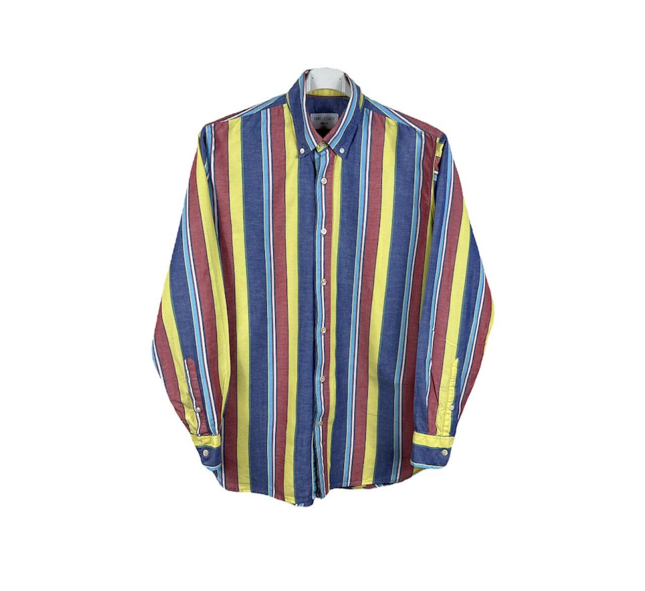 Acne Studios × Our Legacy Our Legacy 1980-81 Panama Lino linen striped nerd shirt y2k Size US M / EU 48-50 / 2 - 1 Thumbnail