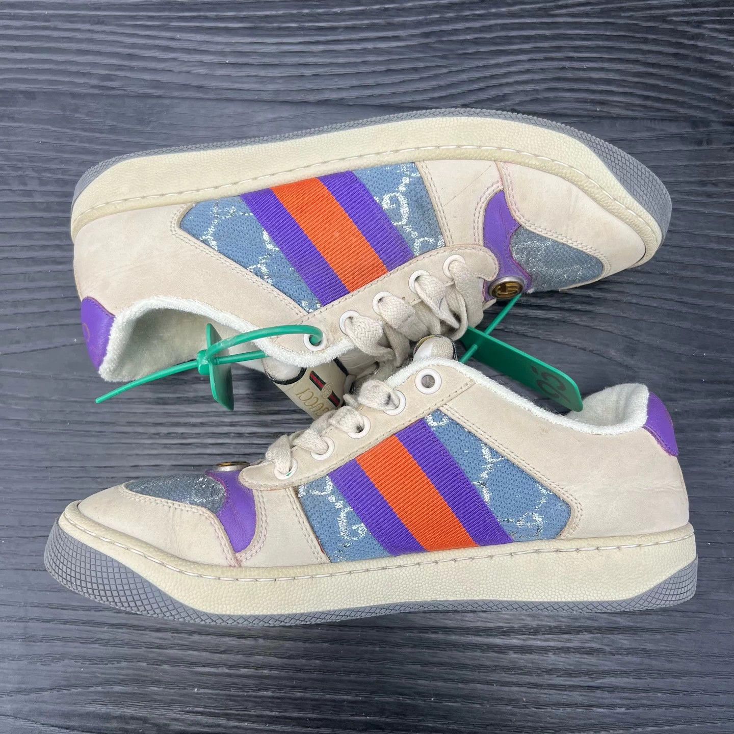 Gucci Gucci Purple Distressed Sneakers 36.5 Boxed Size US 5.5 / IT 35.5 - 2 Thumbnail