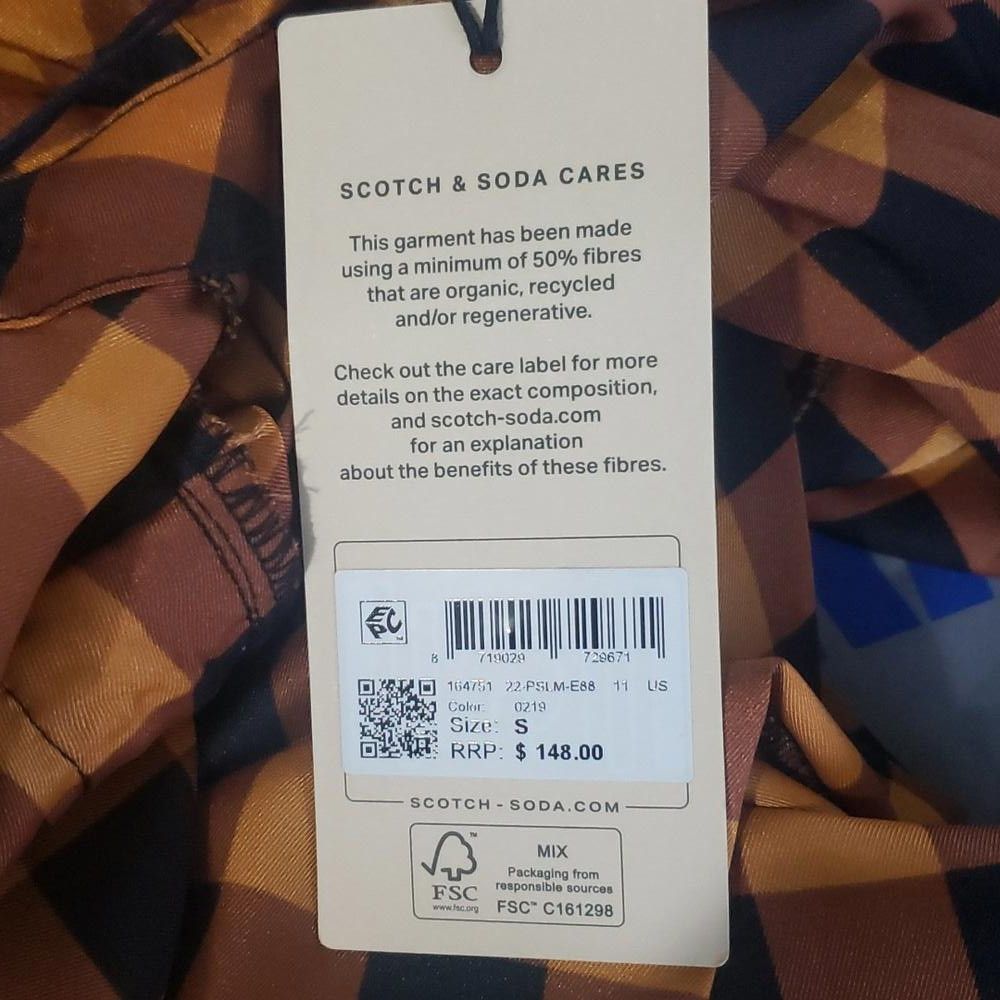 Scotch & Soda CT1945 Scotch & Soda NWT Copper & Black Checkered Dress S Size S / US 4 / IT 40 - 10 Thumbnail
