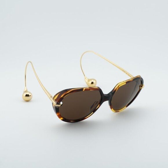 Bottega Veneta Bottega Veneta BV1436S 002 Sunglasses Havana Square Frame Size ONE SIZE - 6 Thumbnail