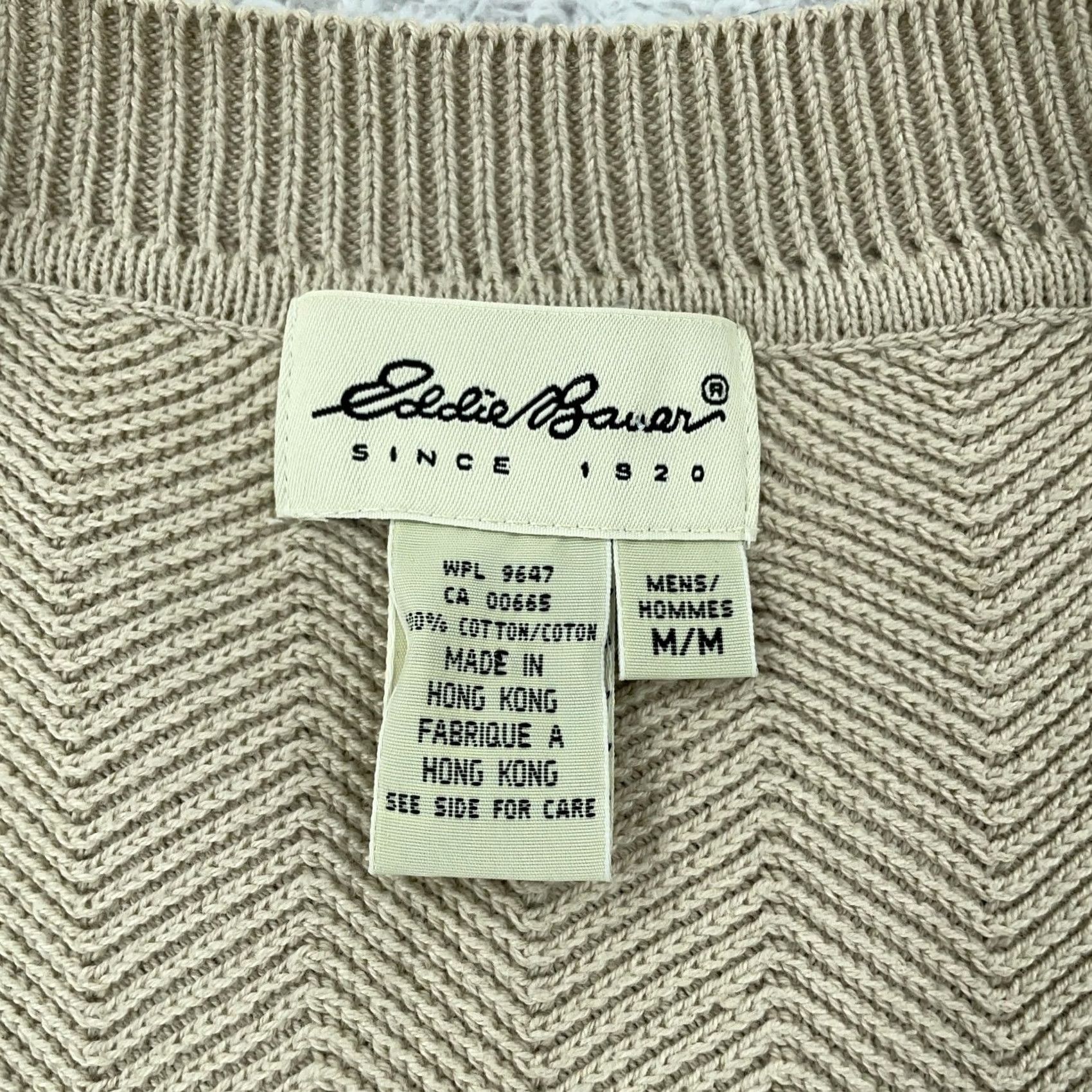 Eddie Bauer VINTAGE Eddie Bauer Sweater Vest Beige Cable Knit Sleeveless Cardigan Adult Small Size US S / EU 44-46 / 1 - 6 Thumbnail