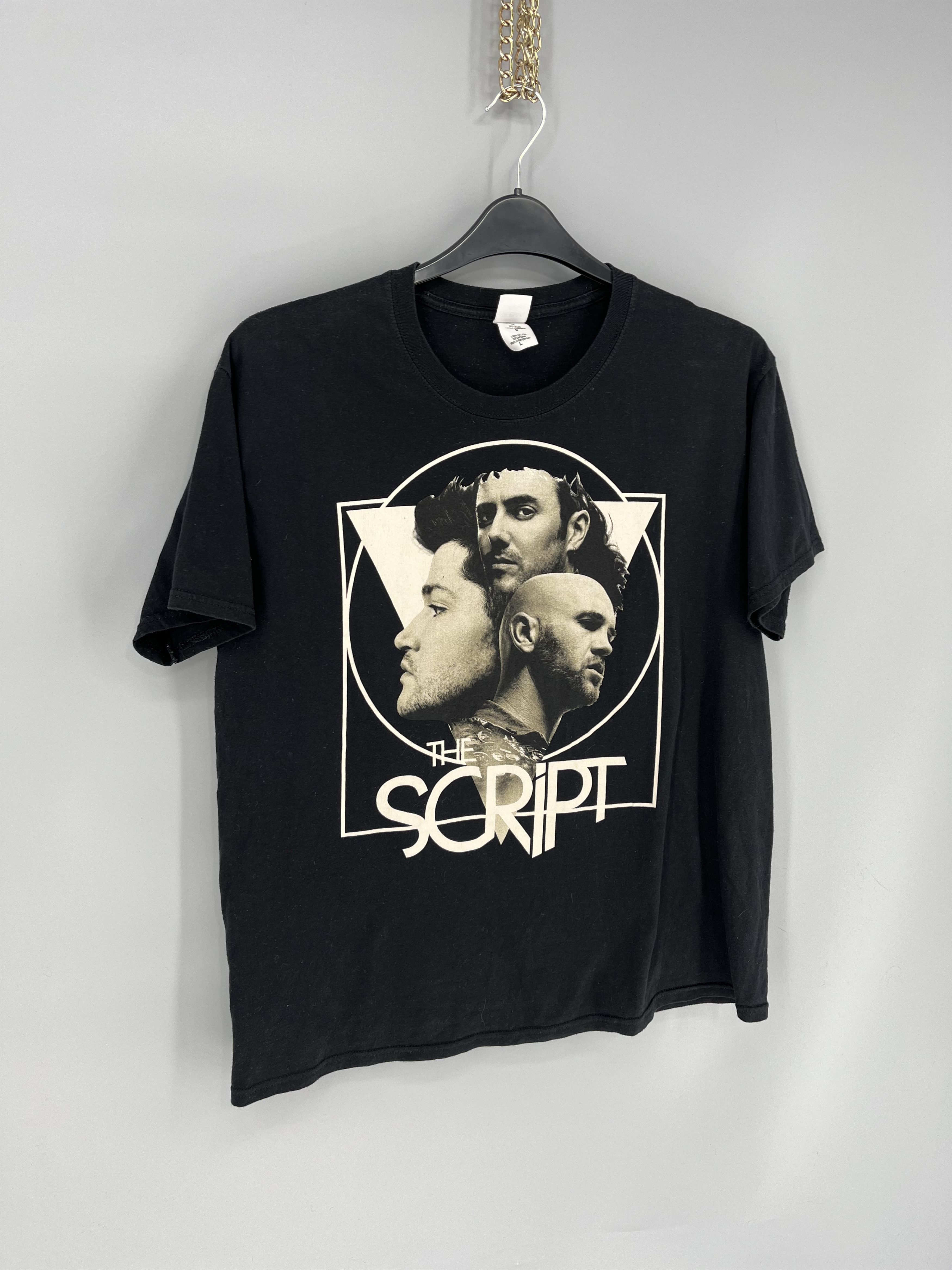 Band Tees The Script Vintage Black Cotton Short Sleeve T-Shirt Metal Size US L / EU 52-54 / 3 - 2 Thumbnail