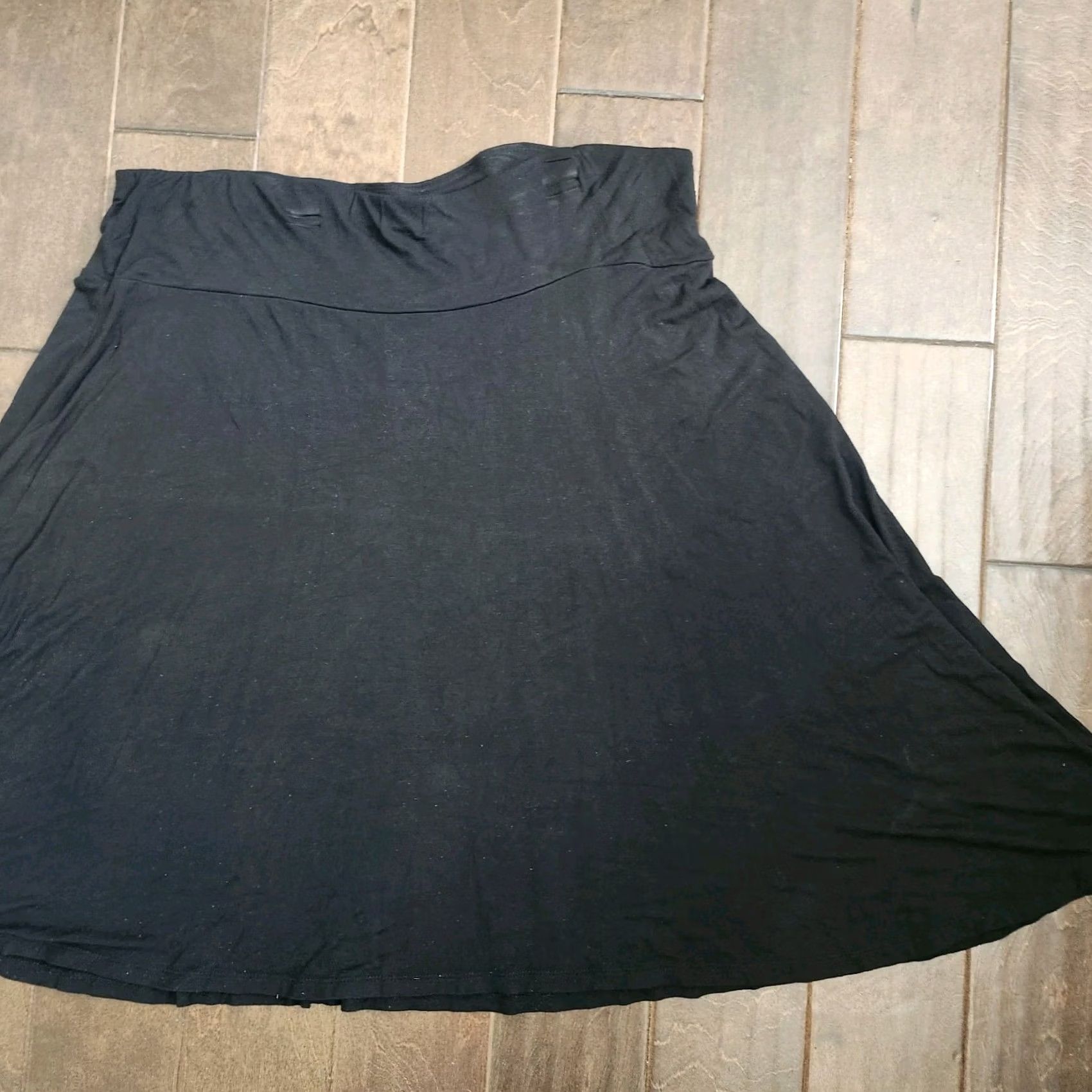 Avenue Avenue Black Pull On Skirt Womens 14/16 Stretch Rayon Spandex Casual Size 36" / US 14 / IT 50 - 4 Thumbnail