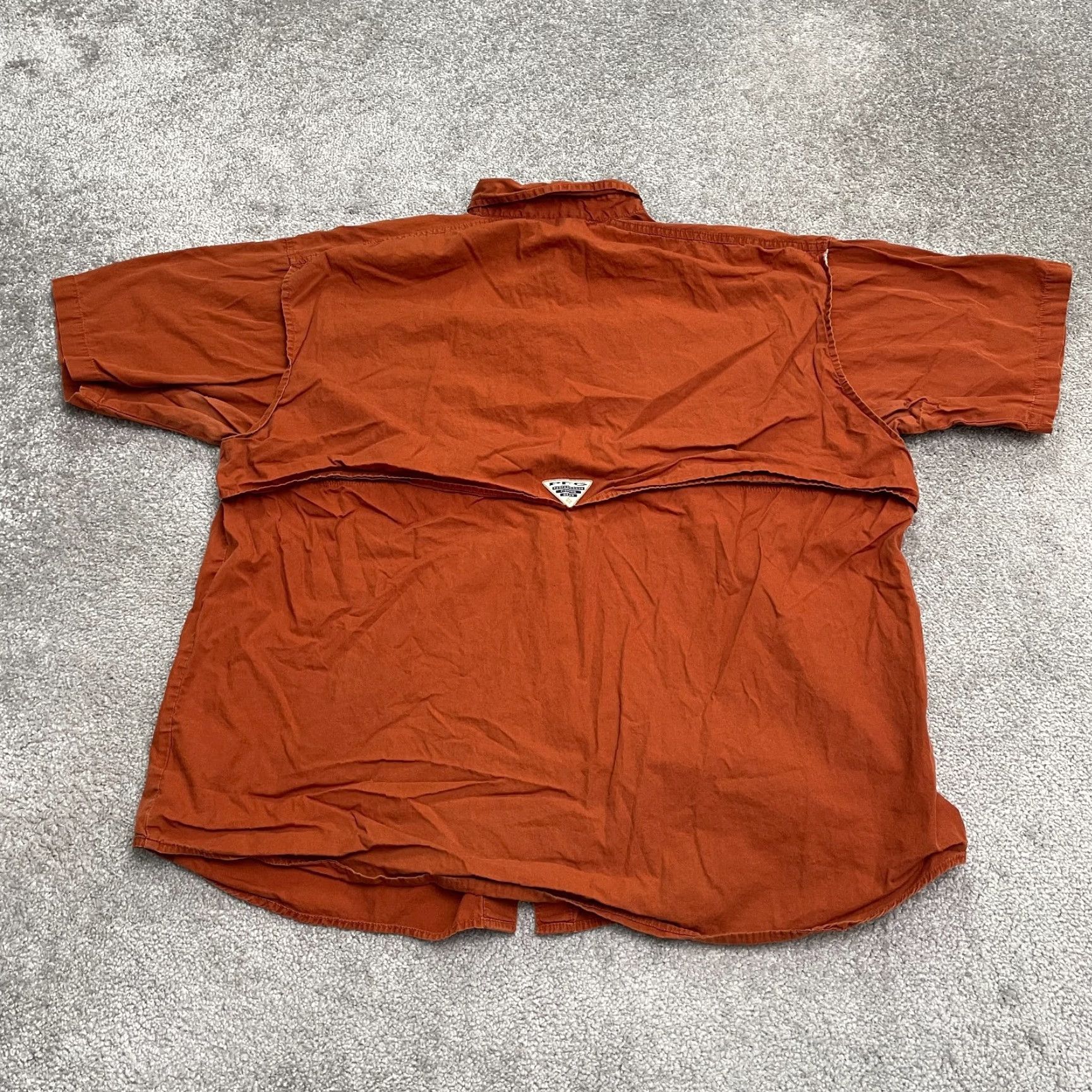 Vintage Columbia Bonehead Shirt Mens L Brown Short Sleeve Button-Up Athletic Outdoor Fishing Size US L / EU 52-54 / 3 - 2 Thumbnail