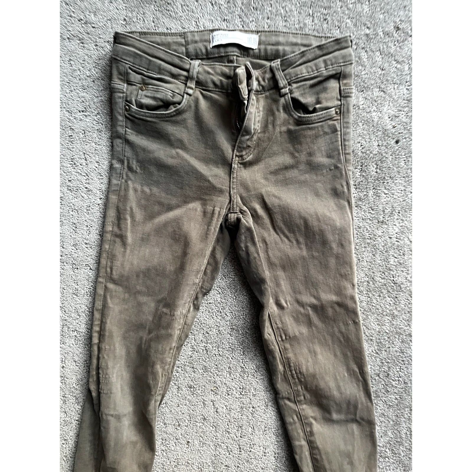 Zara Zara Trafaluc Women's Brown Skinny Jeans Size 4 Slim Fit Denim 5-Pocket Machine Washable Size 27" / US 4 / IT 40 - 2 Thumbnail