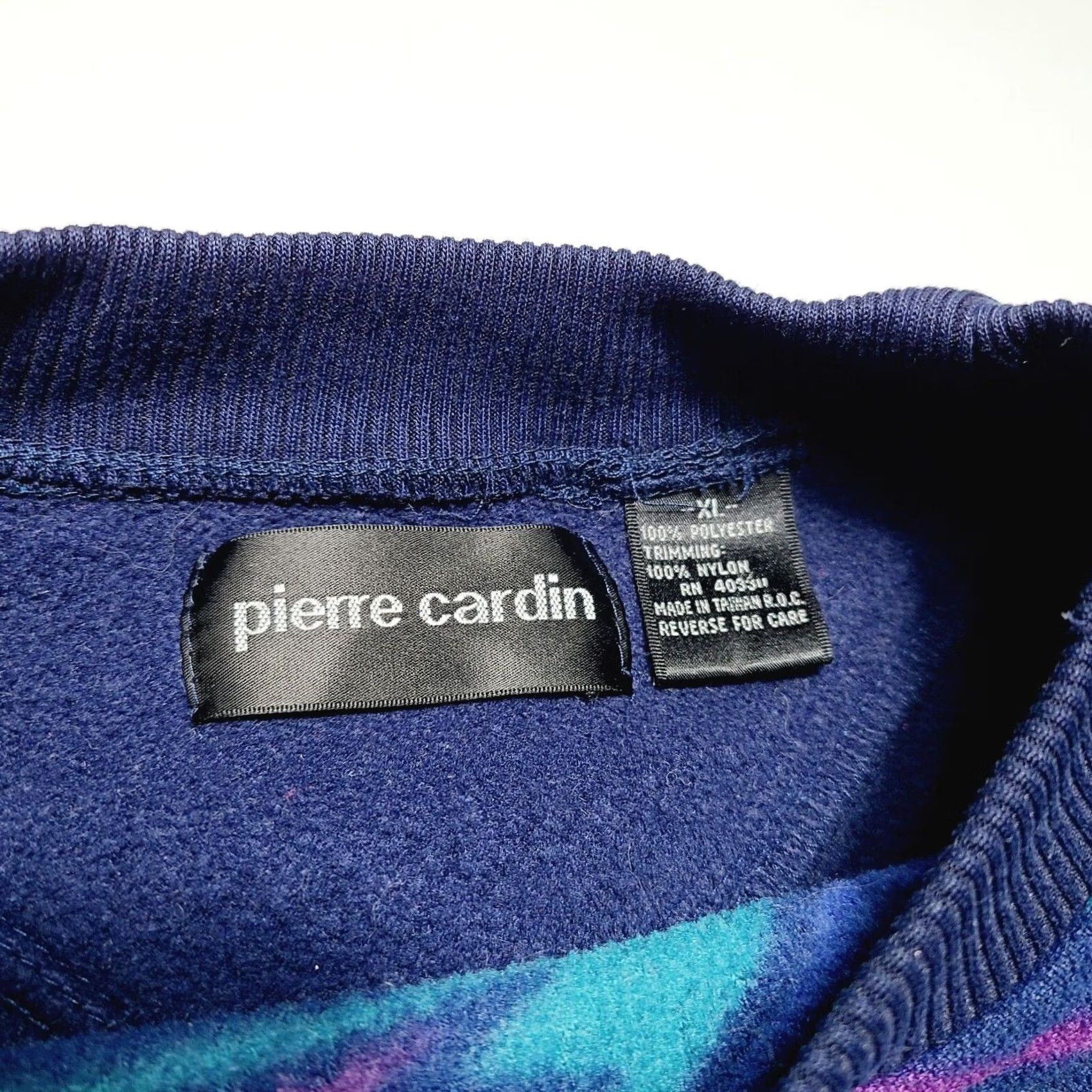 Pierre Cardin VINTAGE Pierre Cardin Pullover Long Sleeve Sweater Aztec Men's XL 90s Azul Blue Patterned Solid Logo Pockets Casual Workwear Mens Size US XL / EU 56 / 4 - 3 Thumbnail