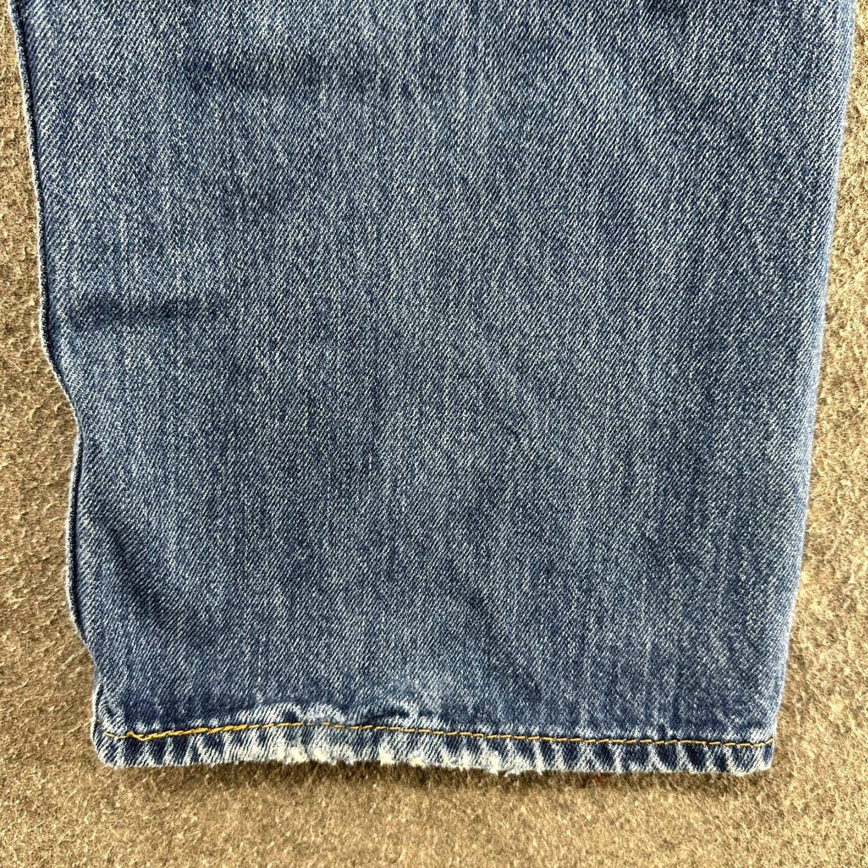 Levi's Levi's 501 Jeans Mens 38x34 Straight Regular Fit Medium Wash Button Fly Denim Distressed Vintage Retro Model Levi's 501 Series Mens Jeans Size US 38 / EU 54 - 4 Thumbnail