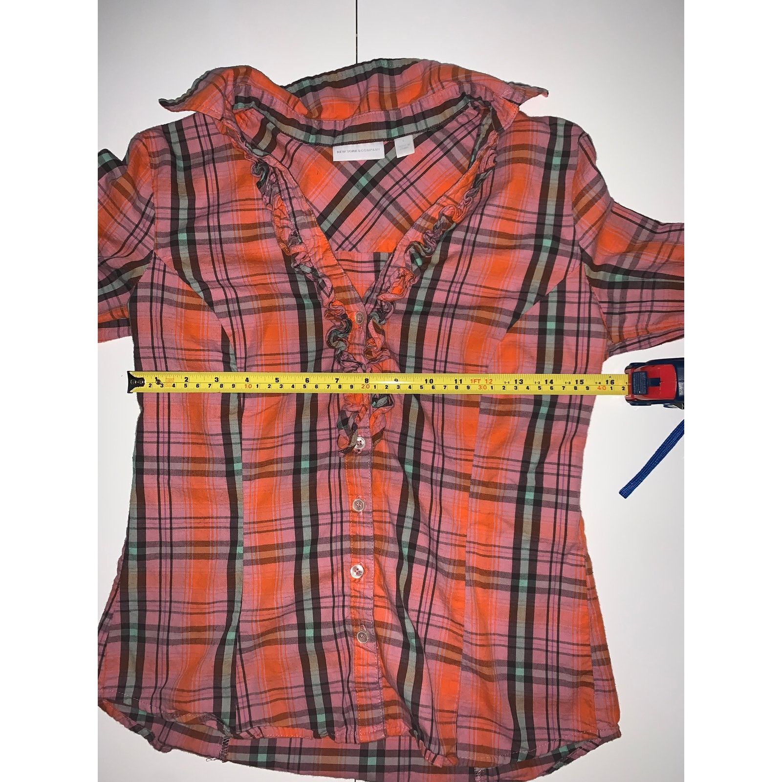 Other Woman's New York & Company Long Sleeve Plaid Blouse Size US S / EU 44-46 / 1 - 4 Thumbnail