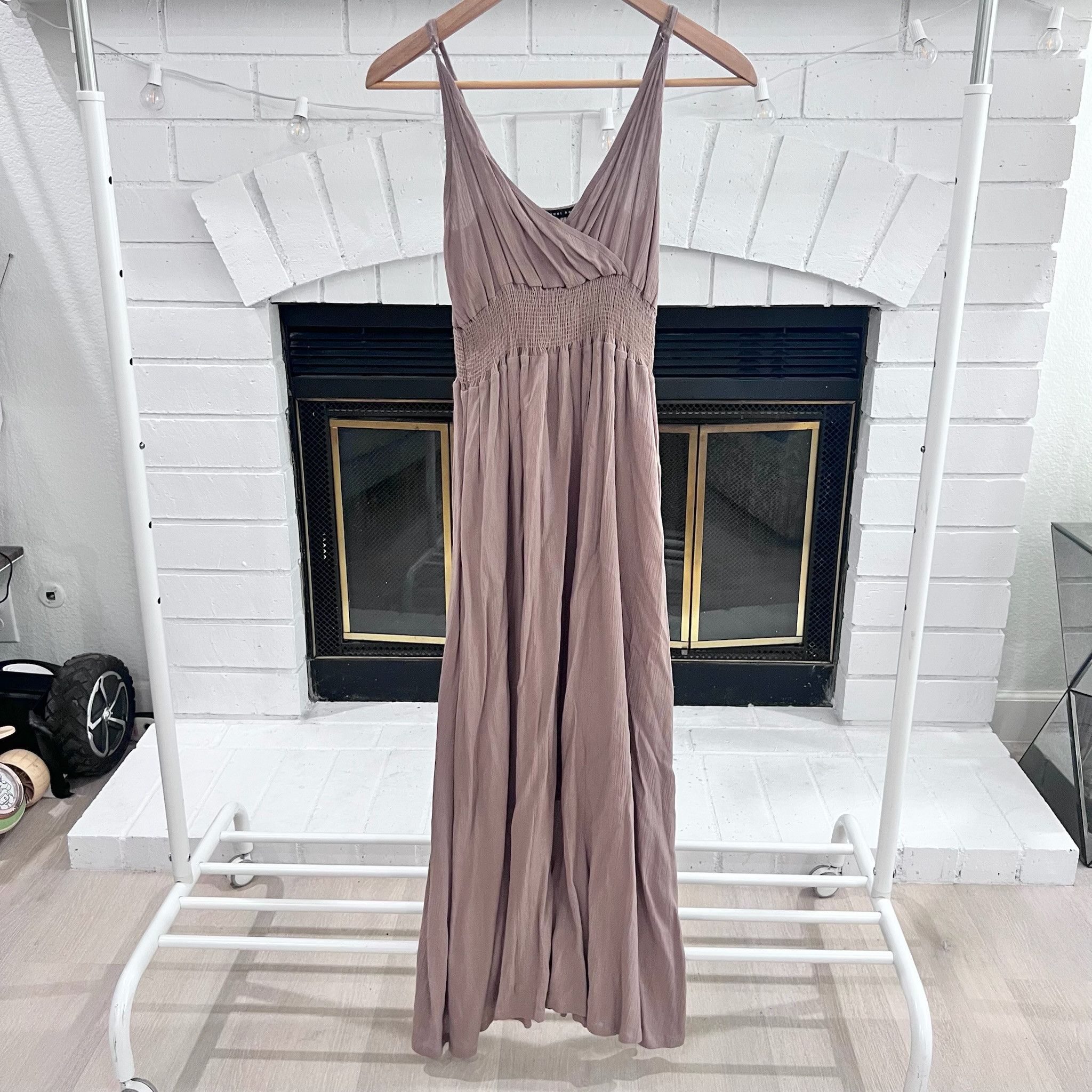 Other West Kei Sleeveless Nude Taupe Gauze Maxi Dress - XS Size XS / US 0-2 / IT 36-38 - 1 Thumbnail