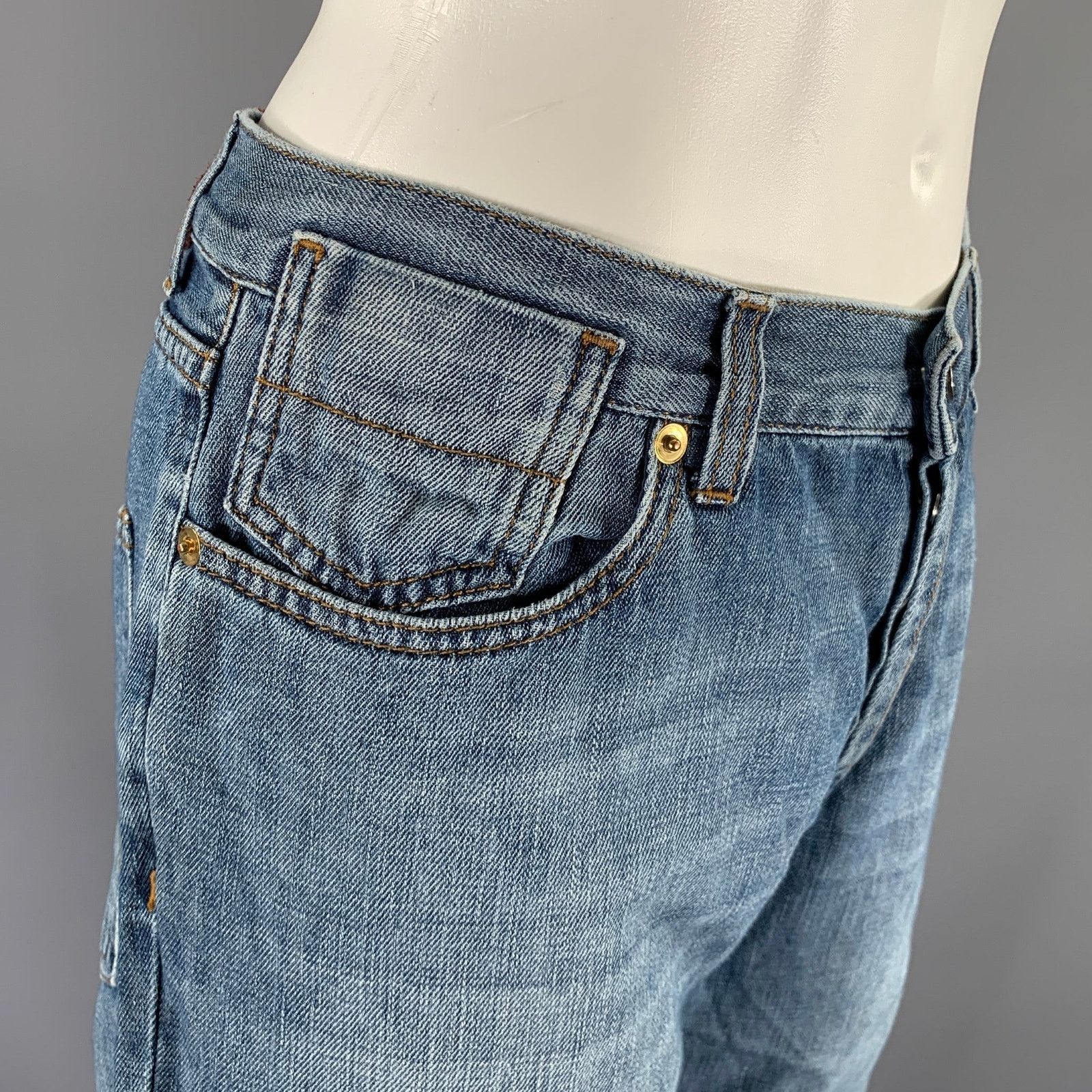 Marni MARNI Size M Blue Brown Cotton Linen Casual Pants Size 30" / US 8 / IT 44 - 3 Thumbnail