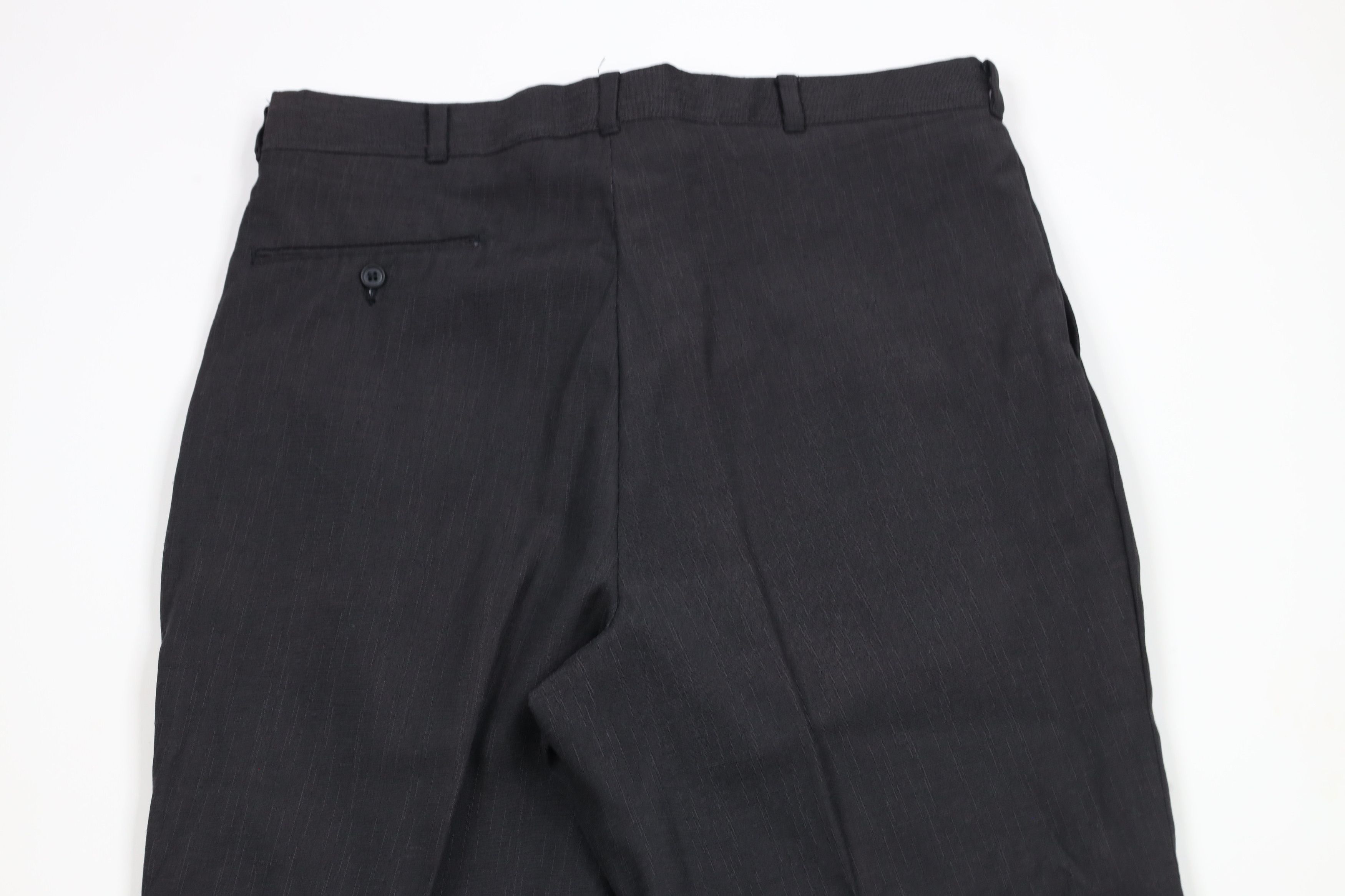 Vintage Vintage 80s 90s Rockabilly Fleck Chino Pants Black USA Size US 34 / EU 50 - 9 Thumbnail