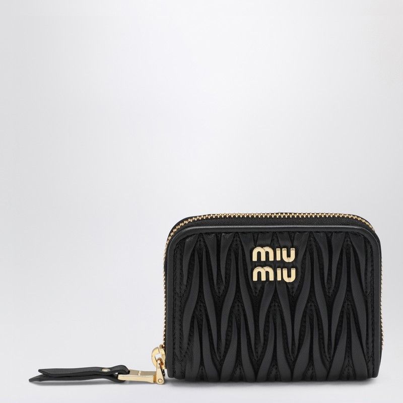 Miu Miu Miu Miu Black Matelasse Nappa Coin Purse Size ONE SIZE - 1 Thumbnail