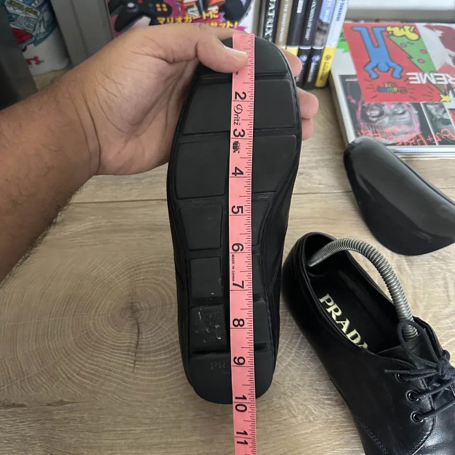 Prada Authentic Vintage Prada Black Leather Lace Up Shoes Size US 5.5 / EU 38 - 9 Thumbnail