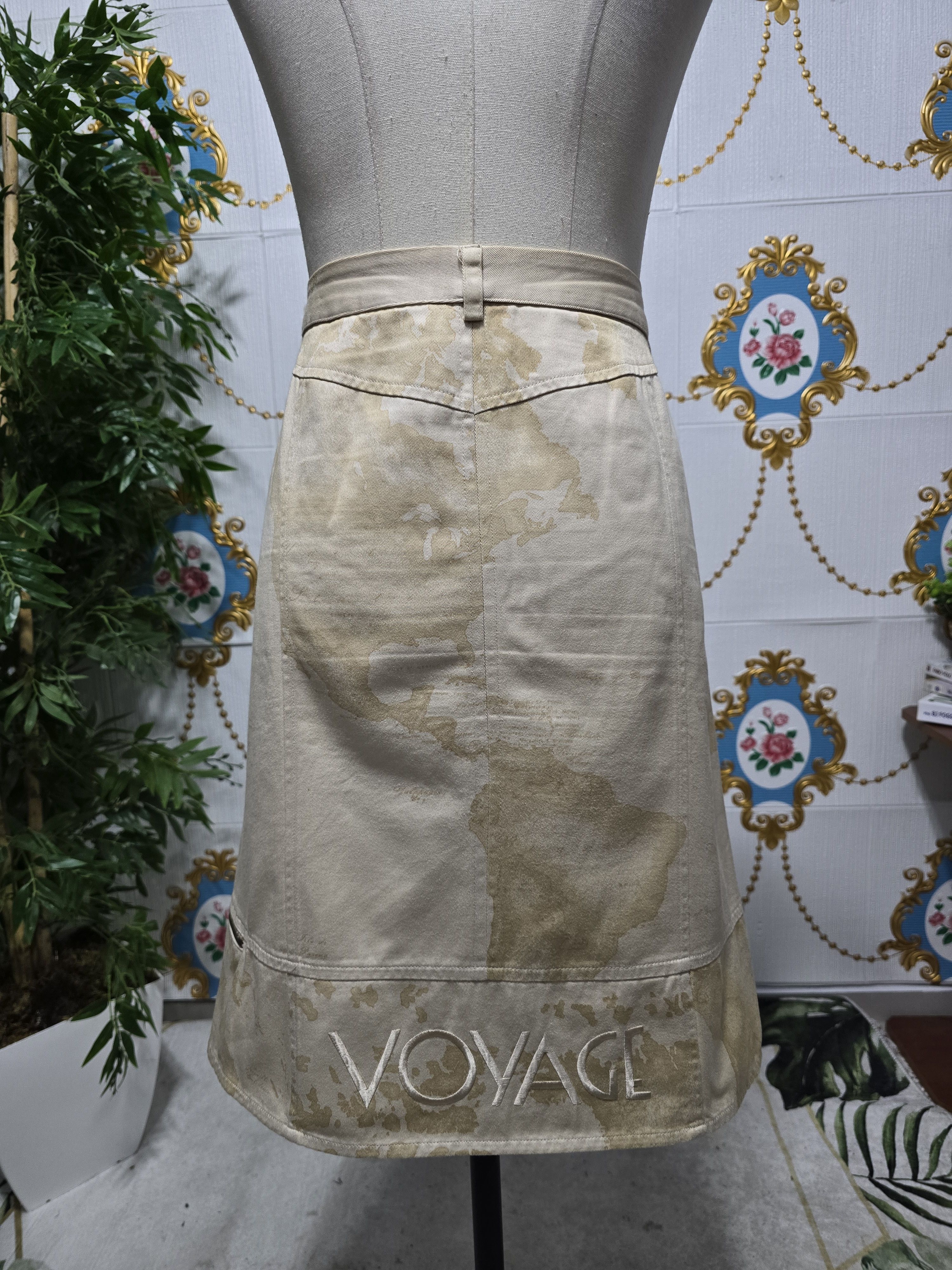 Alviero Martini Alviero Martini 1a Classe,VOYAGE skirt Geo map print Size 34" / US 12 / IT 48 - 10 Thumbnail
