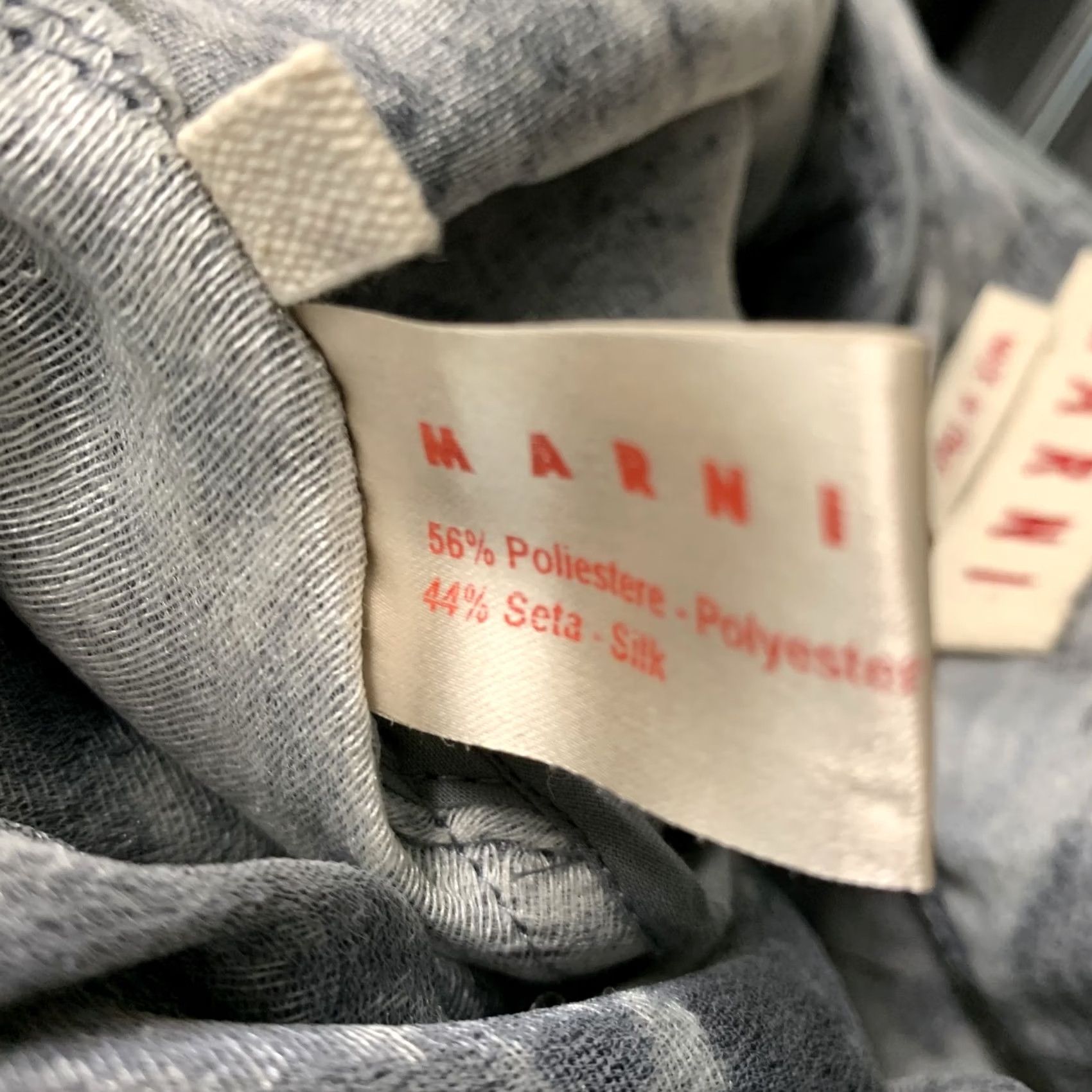 Marni MARNI Dress Grey Silver Marbled Short Sleeve Size 2 Women Size 26" / US 2 / IT 38 - 6 Thumbnail