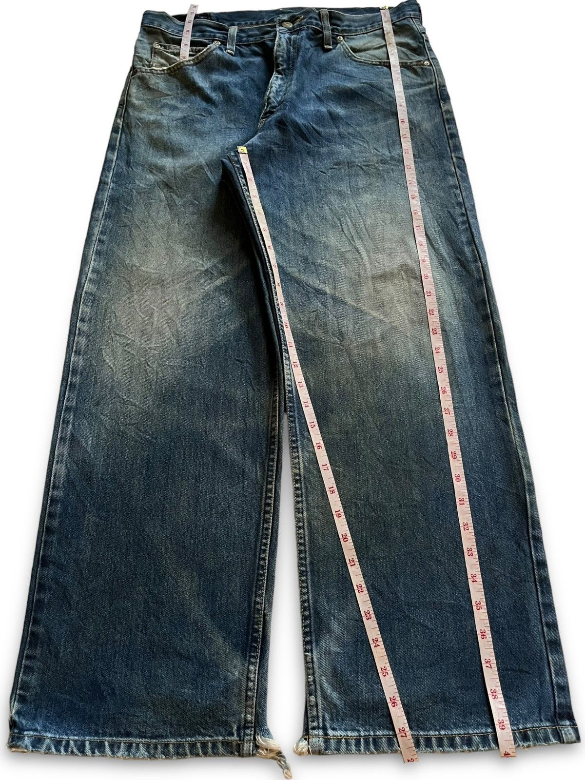 Japanese Brand Vintage Japanese Brand Mud Wash Distressed Baggy Jeans Size US 34 / EU 50 - 12 Thumbnail