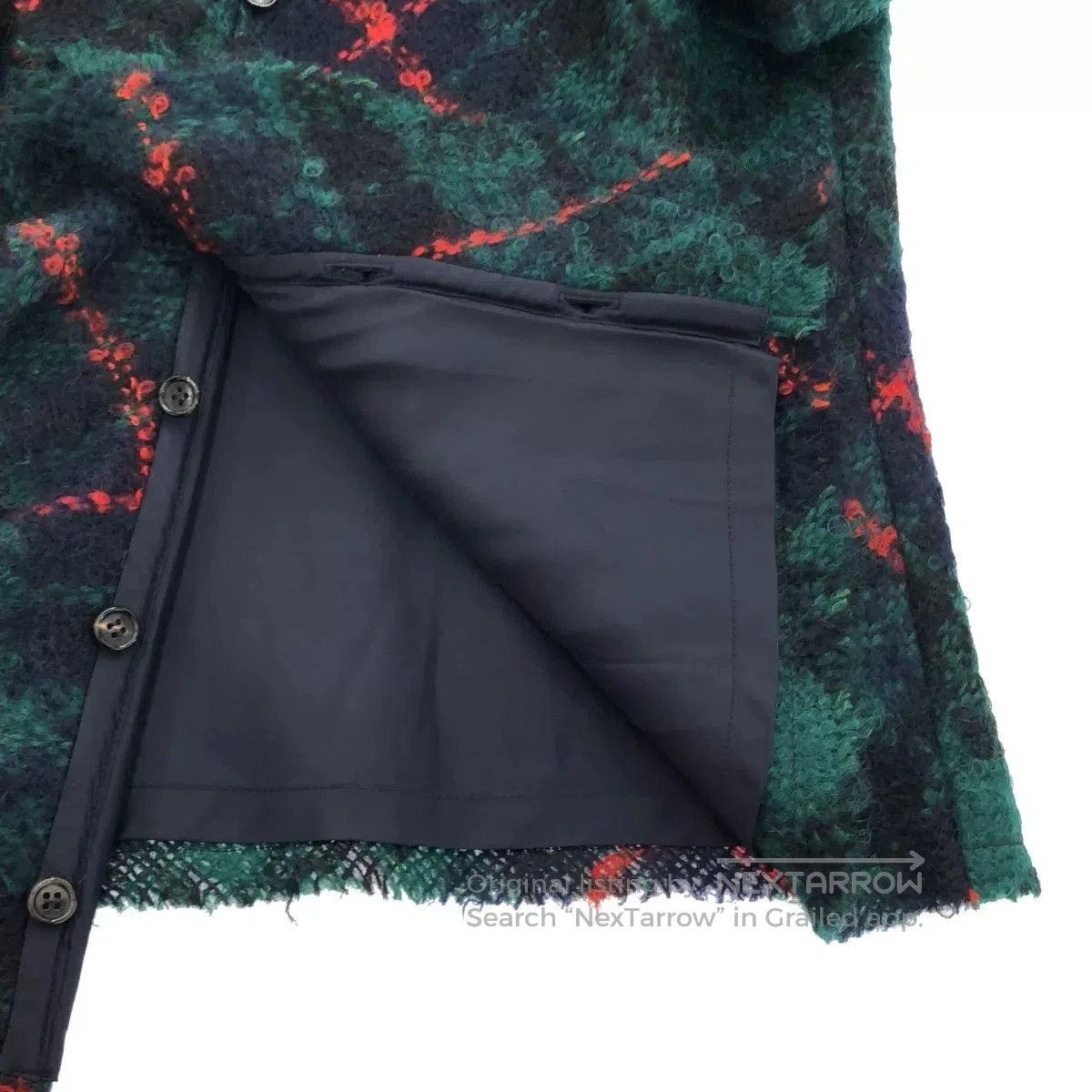 CDG by Comme des Garcons Green Checkered Mohair Jacket. Size S / US 4 / IT 40 - 5 Thumbnail
