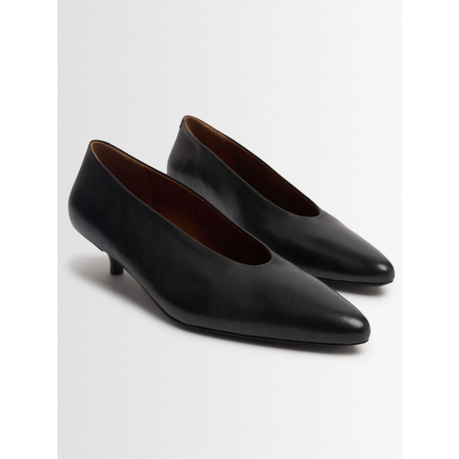 MARSELL Longiforma $945 Black Leather Pumps New And Authenti