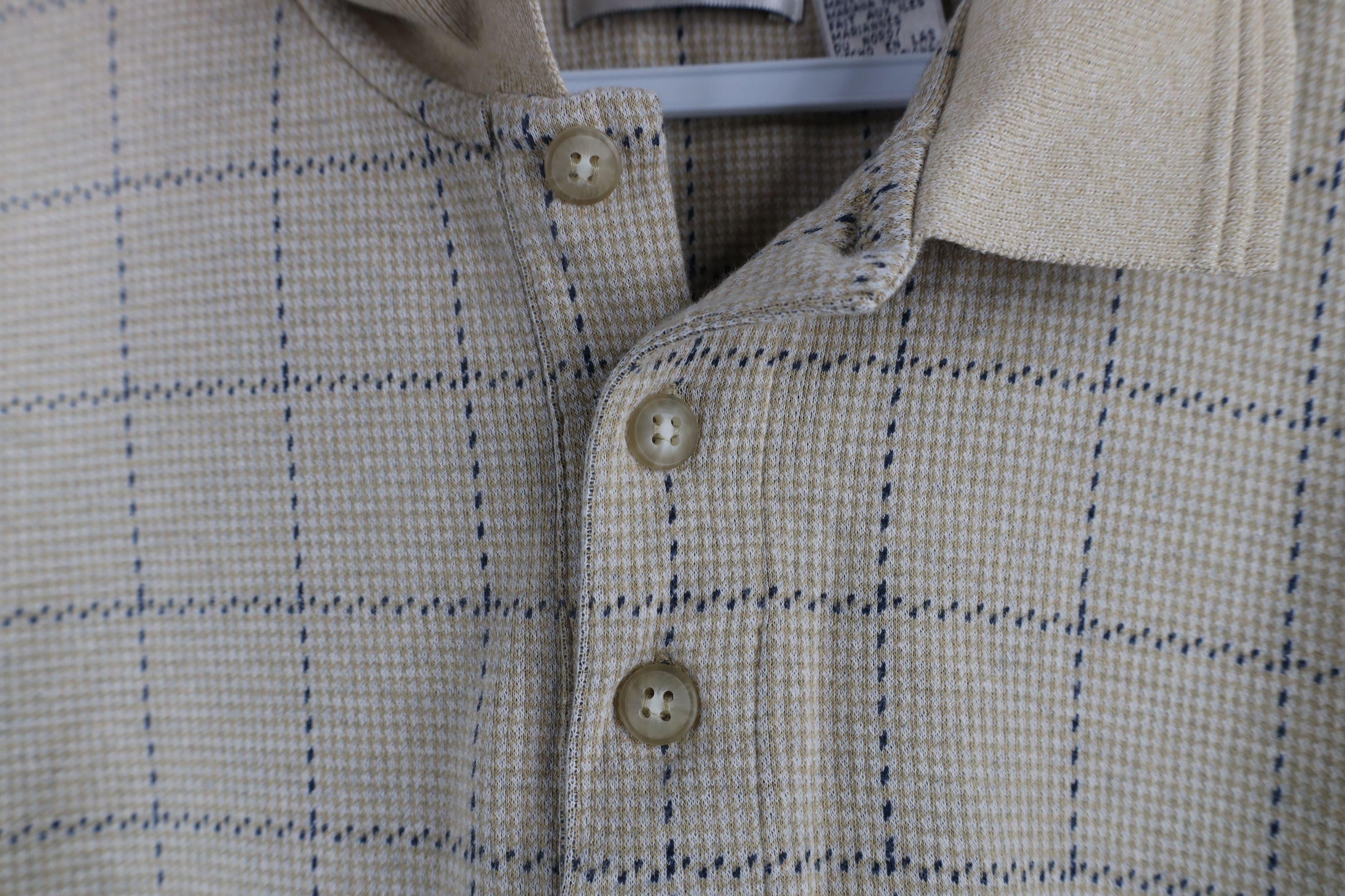 Vintage Vintage 90s Streetwear Houndstooth Plaid Collared Polo Shirt Size US L / EU 52-54 / 3 - 5 Thumbnail