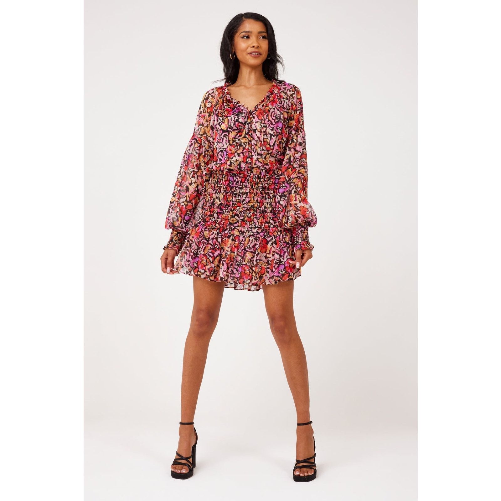MISA Los Angeles NWT Misa Los Angeles Celina Red Fire Flora Dress Size XL Size XL / US 12-14 / IT 48-50 - 1 Thumbnail