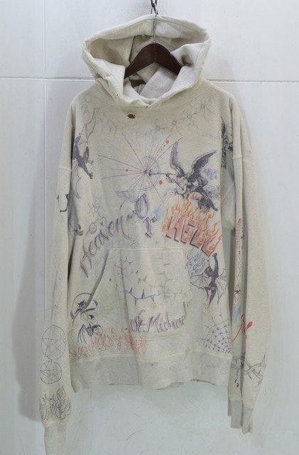 image of Saint Michael Dr Woo Distressed Hoodie, Men's (Size XL)