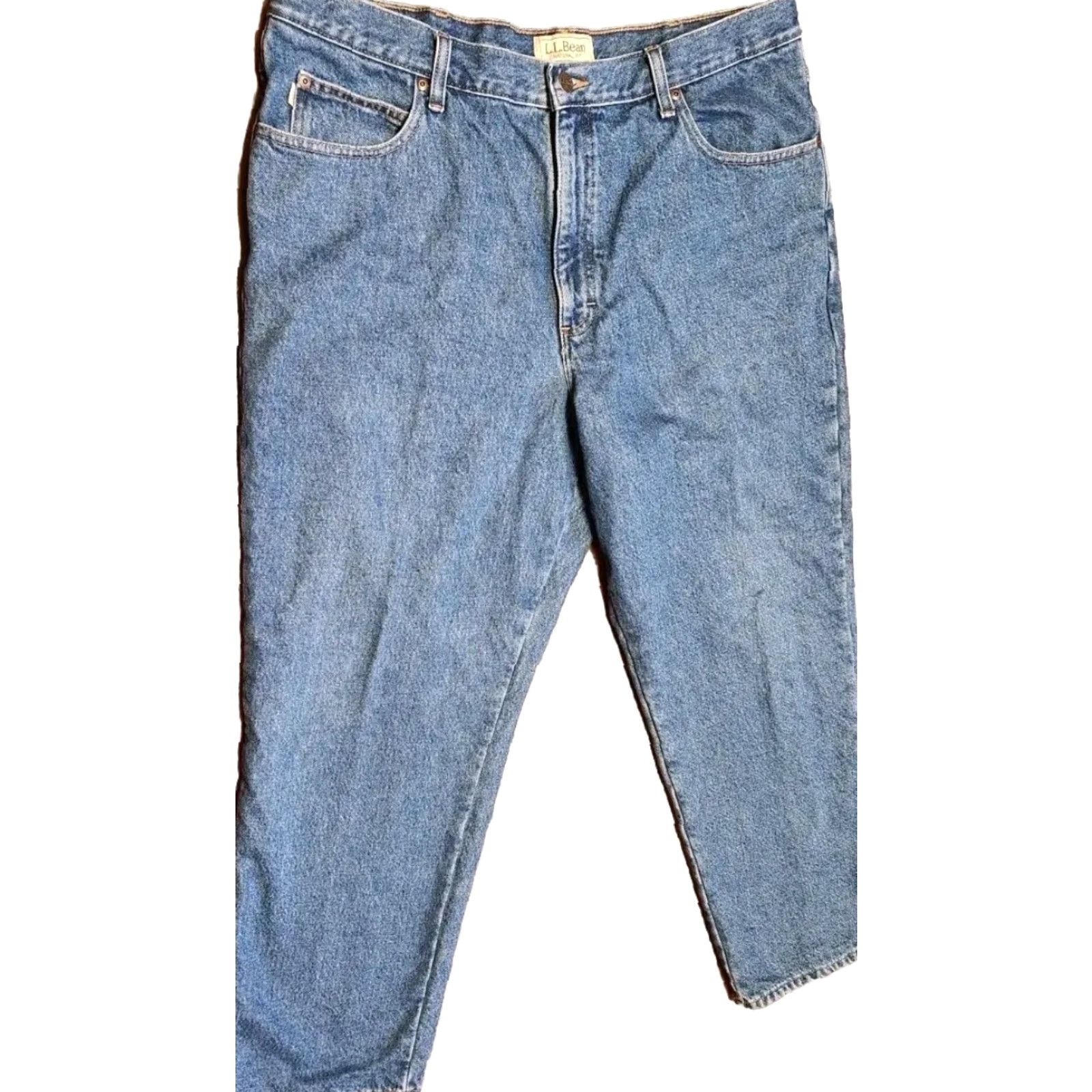 Vintage VINTAGE L.L. BEAN Jeans Men’s 40x30 Lined Plaid Denim 5-Pocket Straight Blue Natural Fit Sizes 40 Mens Size US 40 / EU 56 - 2 Thumbnail