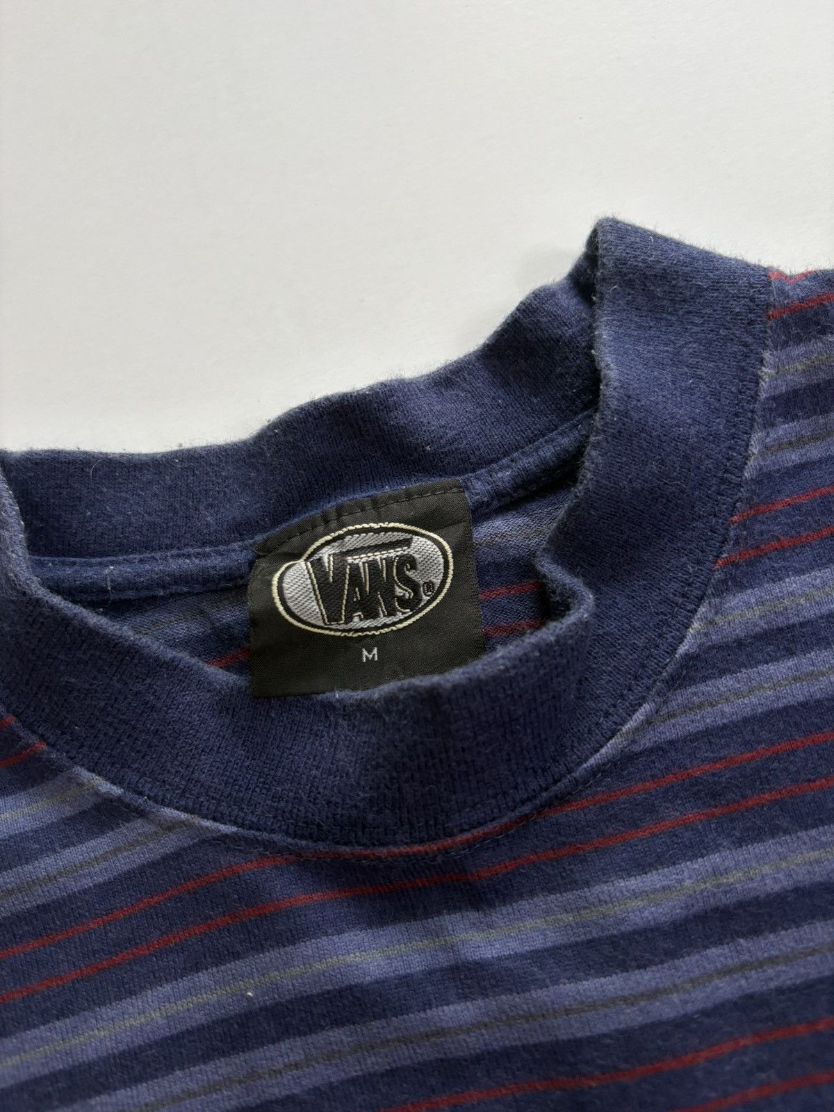Vans Vintage Vans Striped Tshirt Skateboard Size US L / EU 52-54 / 3 - 4 Thumbnail