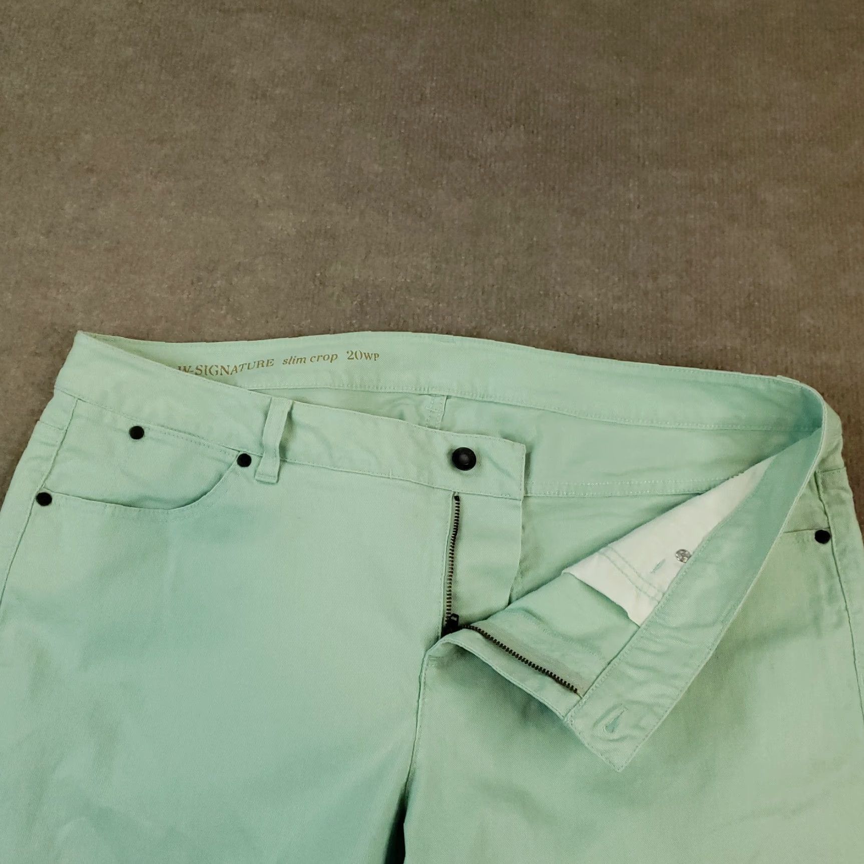 Talbots Talbots Women's Blue Slim Crop Stretch Pants, Size 20, Straight Leg Size 42" / US 20 - 6 Thumbnail