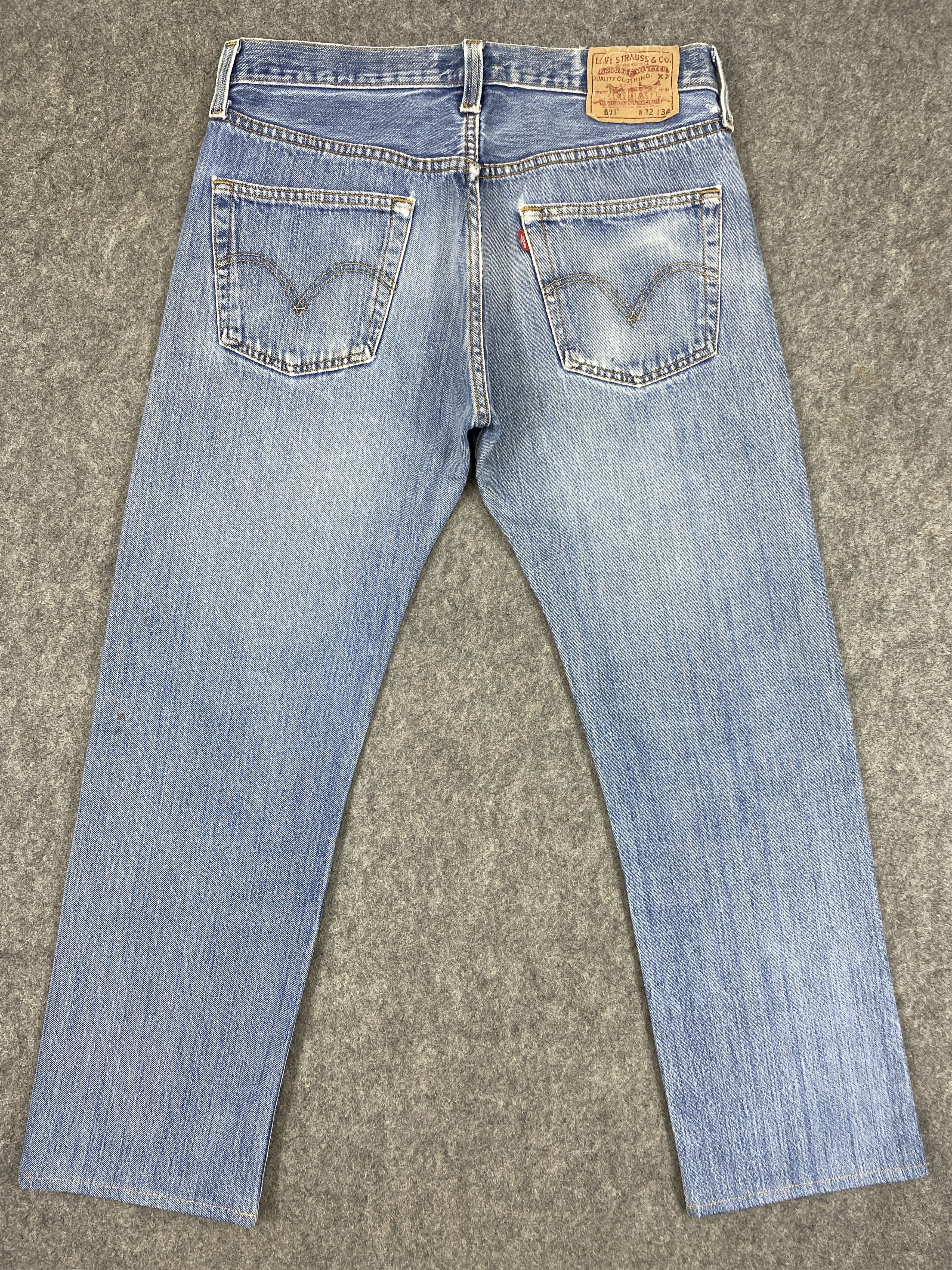 Levi's Distressed Blue Vintage Levi's 501 33x28.5 Denim -JN2435 Size US 33 - 2 Thumbnail