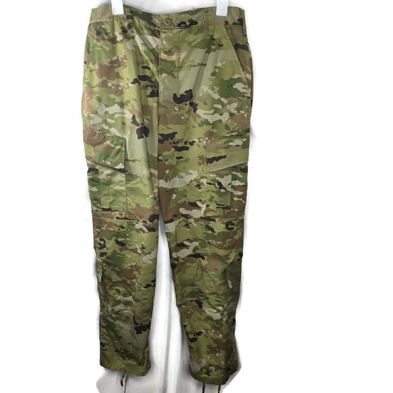 Other Green Camo Cargo Army Combat Uniform Pants Medium Regular Size US 33 - 1 Thumbnail