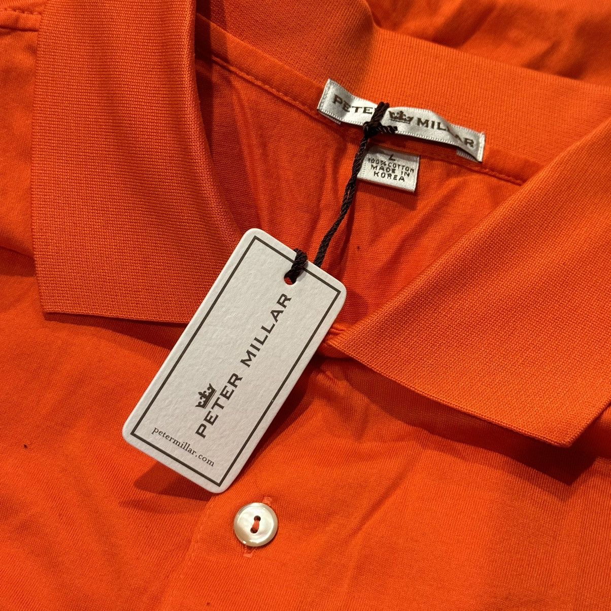 Peter Millar Peter Millar - L Brand New Orange Polo Size US L / EU 52-54 / 3 - 2 Thumbnail