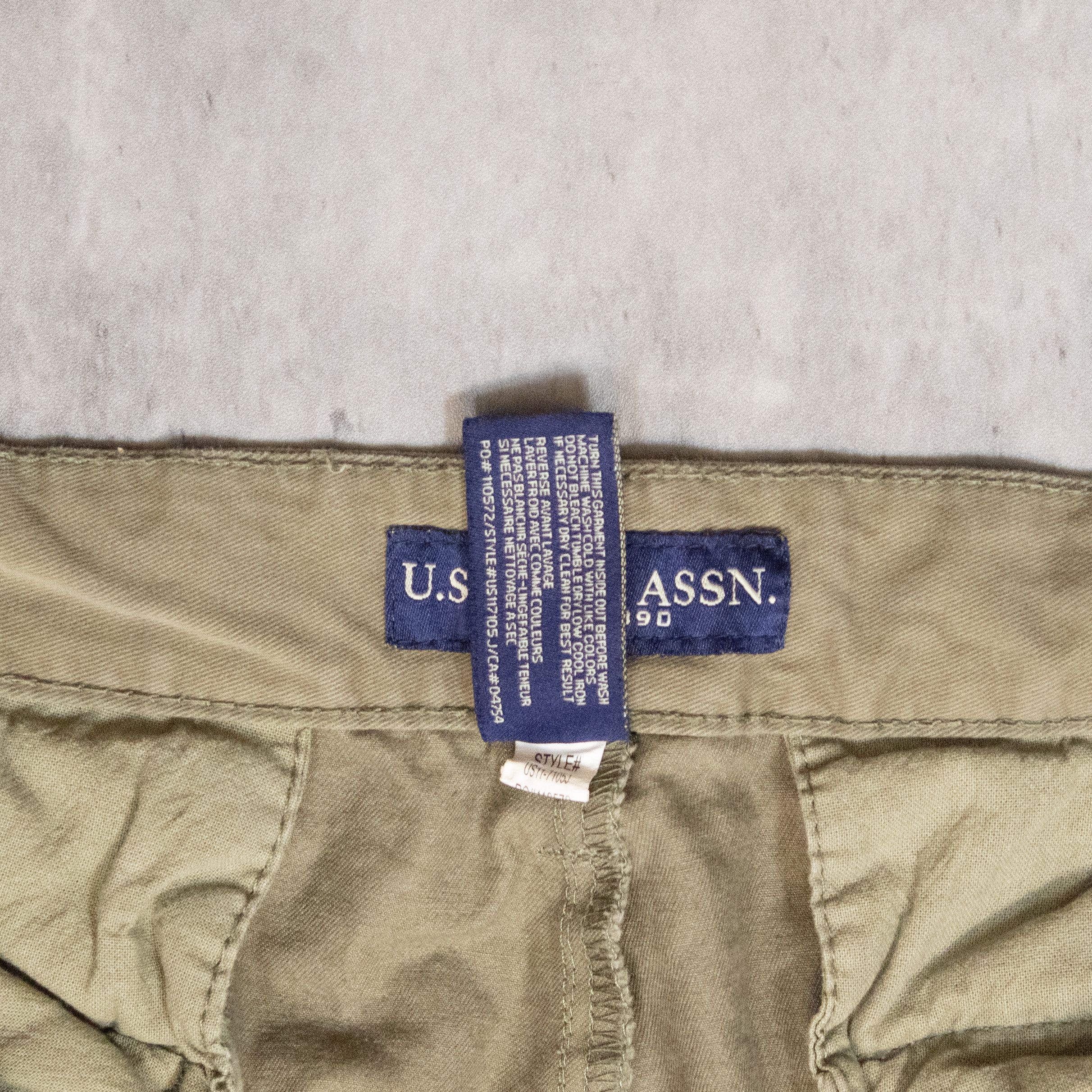 U.S. Polo Assn. Y2K 2000's USPA Sage Green Baggy Shorts Size US 34 / EU 50 - 12 Thumbnail