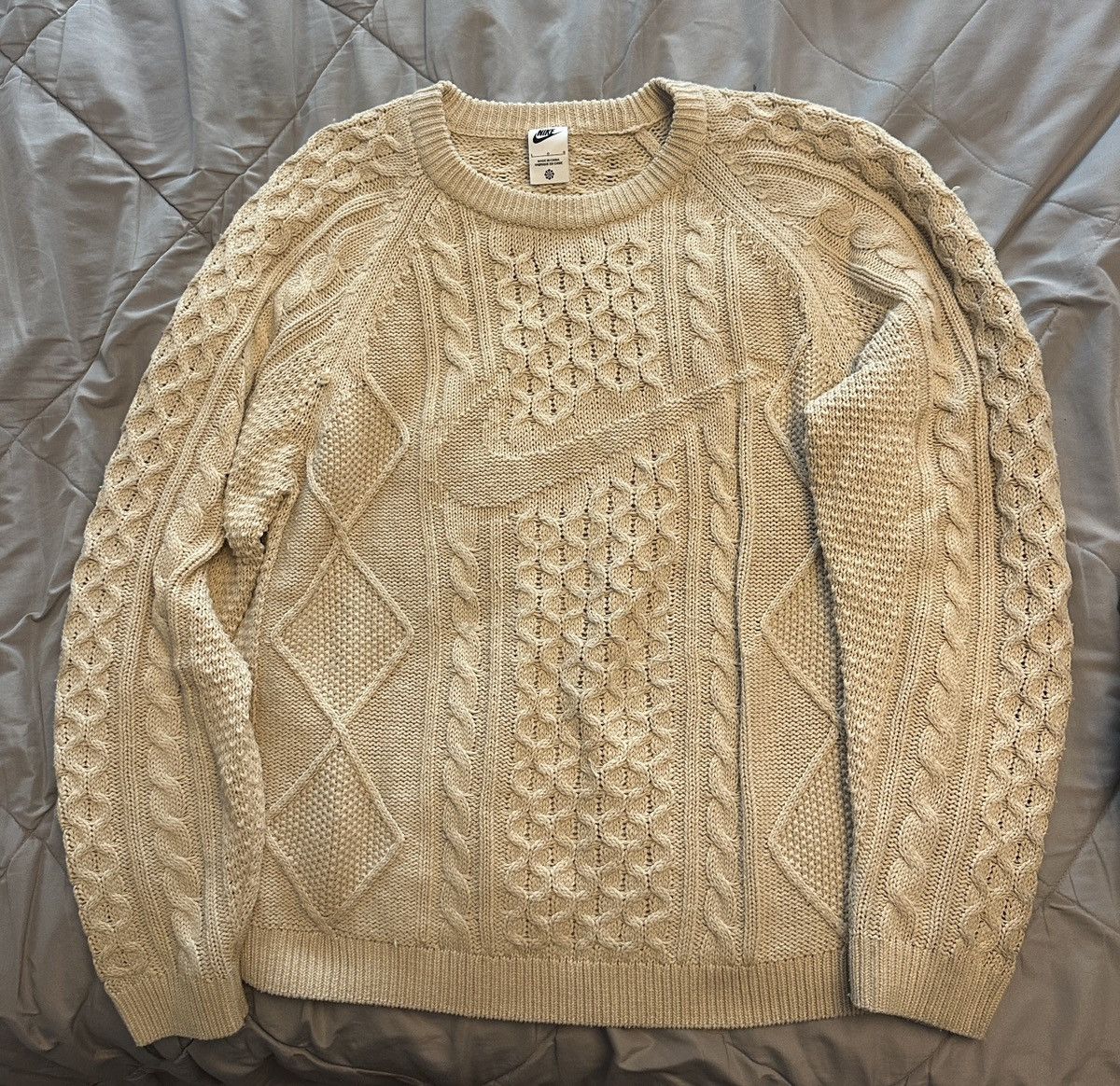 Nike Nike Cable Knit Sweater Size US L / EU 52-54 / 3 - 1 Thumbnail