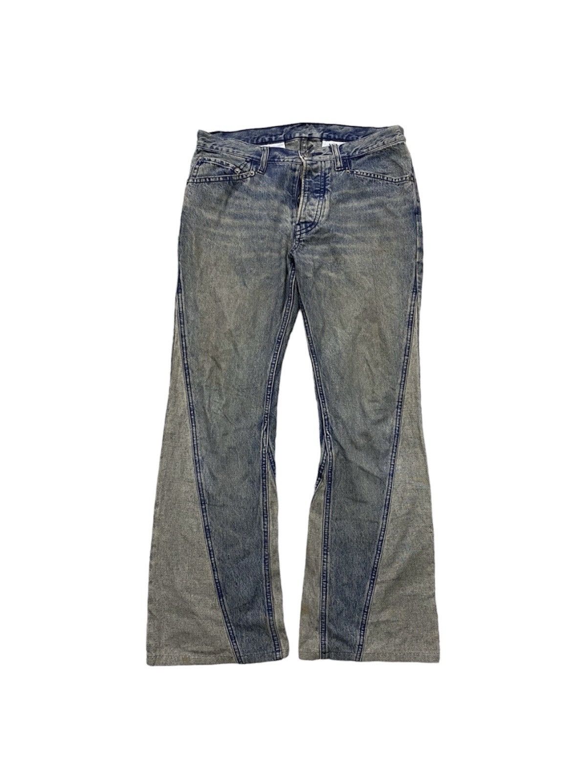 PPFM PPFM Rare Spiral Cut And Sew Flare Denim Size US 30 / EU 46 - 1 Thumbnail
