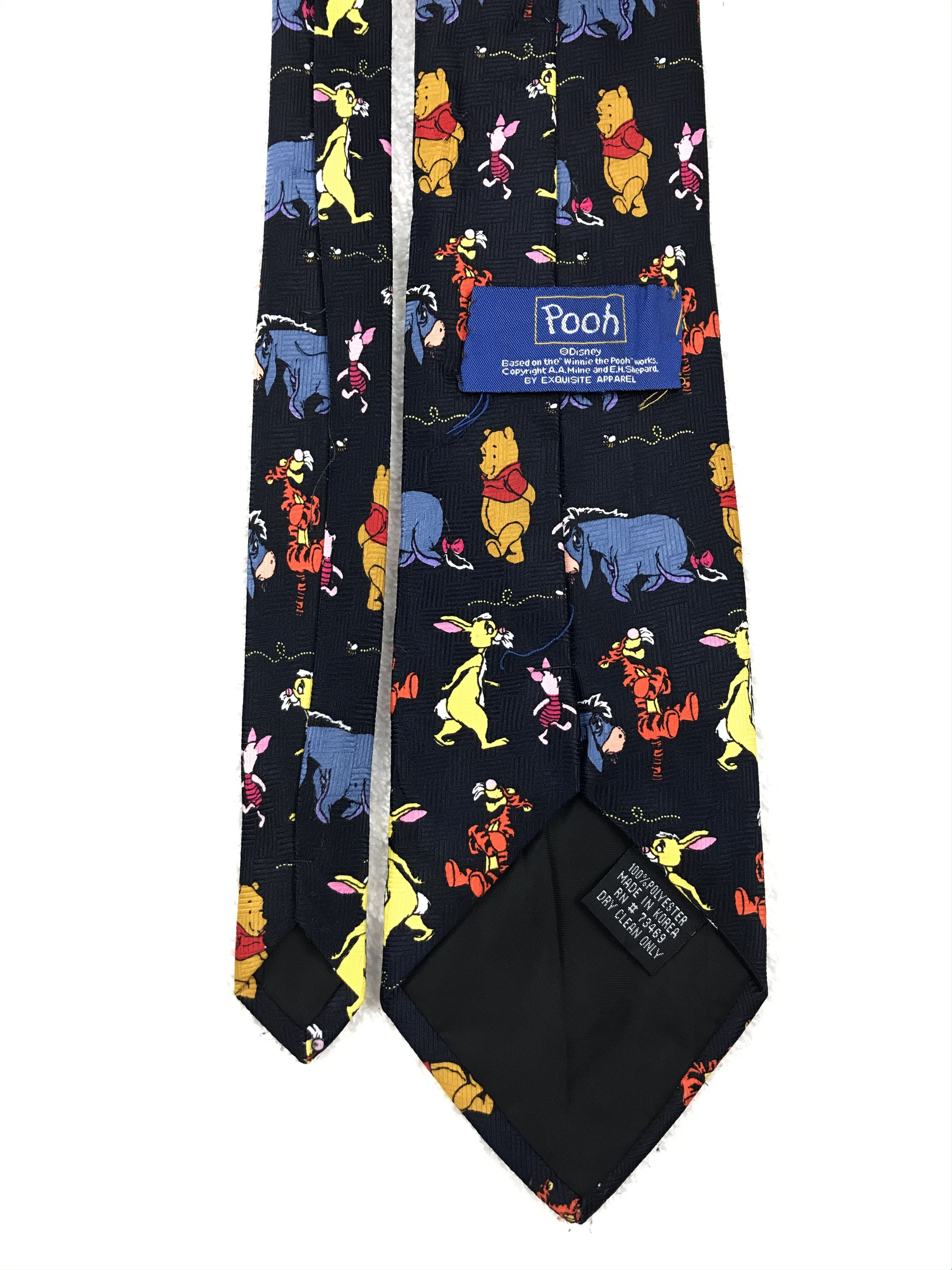 Designer × Vintage Vintage Pooh 100% Polyester Necktie Size ONE SIZE - 4 Thumbnail
