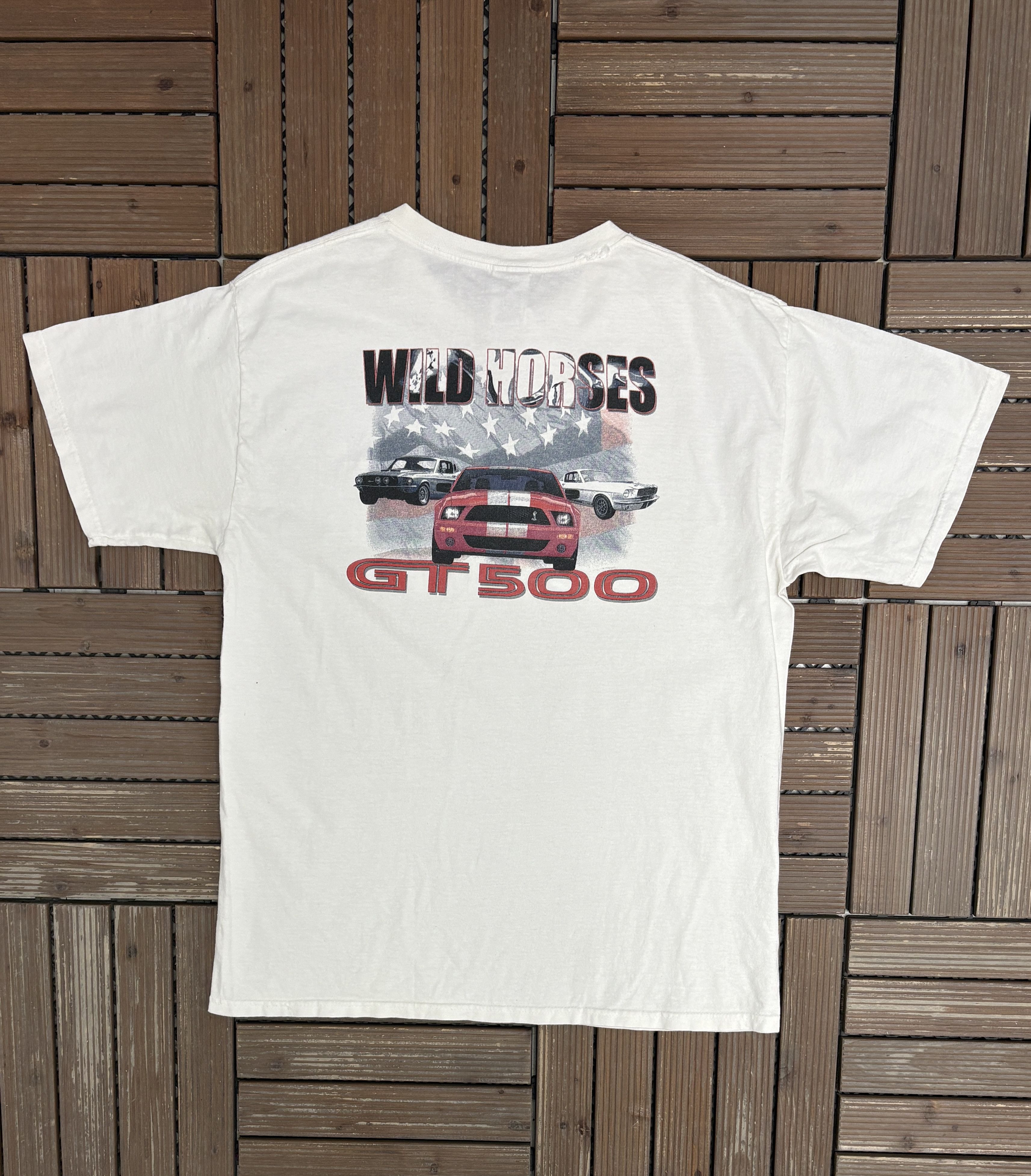 Vintage Ford Mustang Shelby GT500 Vintage White T-Shirt Tee Size US L / EU 52-54 / 3 - 4 Thumbnail