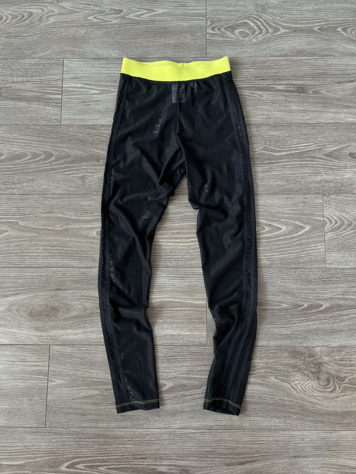 Adidas Y2k Adidas by FIORUCCI Sheer Tight black Avantgarde Leggings Size 30" / US 8 / IT 44 - 1 Thumbnail