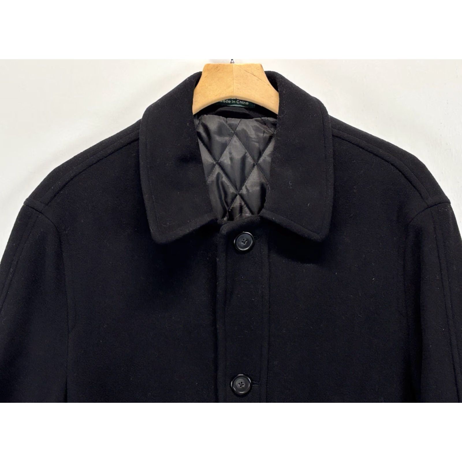 Ralph Lauren Lauren Ralph Lauren Overcoat Men 44R Black Wool Cashmere Quilted Lining Coat Mens Classic Designer Size US S / EU 44-46 / 1 - 2 Thumbnail