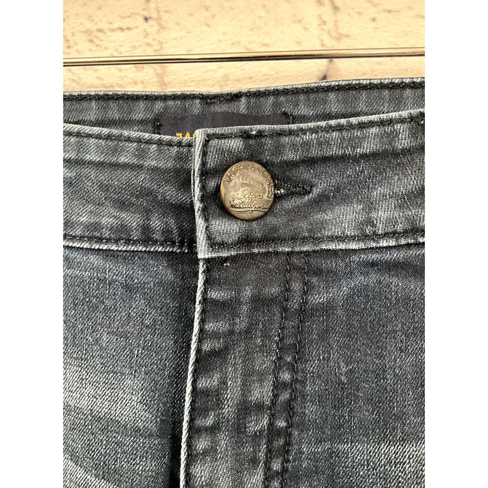 Jack & Jones VINTAGE Jack & Jones Skinny Fit Jeans 36x34 Denim Blue Men Regular 36 34 Jeans Mens Skinny Comfort Casual Solid 90s? Size US 36 / EU 52 - 5 Thumbnail