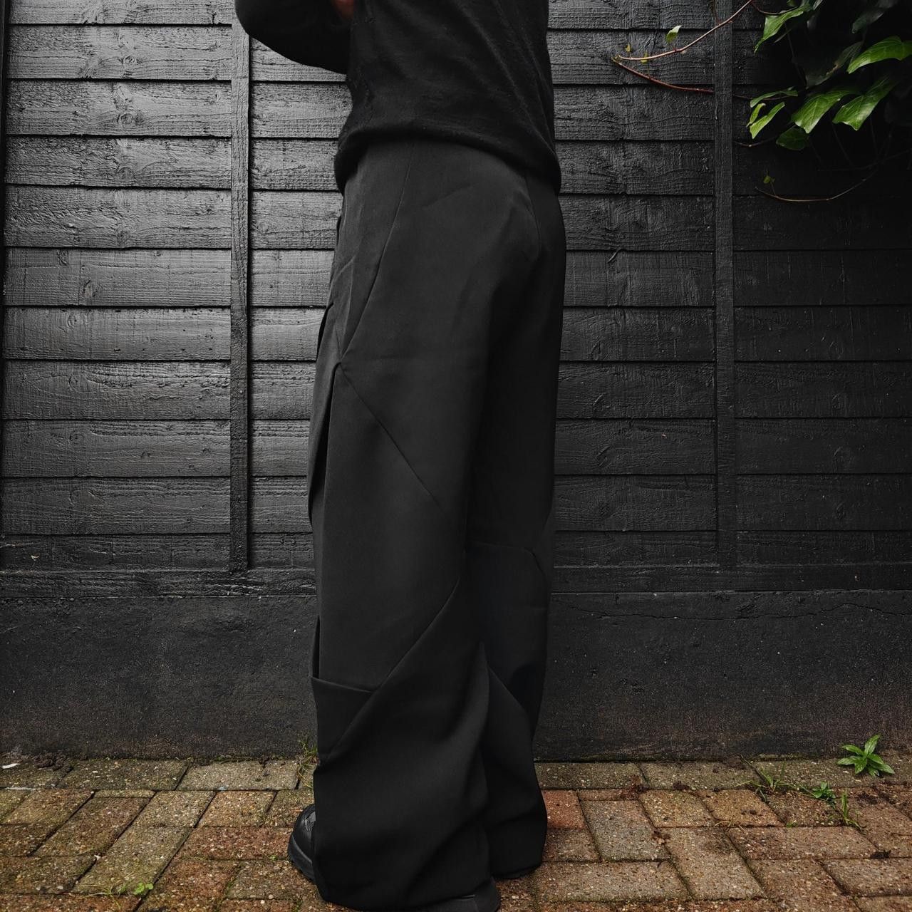 Other Japanese Black Wide Leg Pleated Trousers Size US 32 / EU 48 - 4 Thumbnail