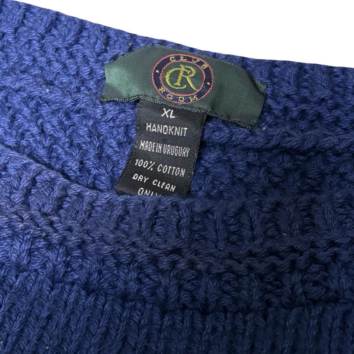 Club Room Vintage 90s HandKnit Sailbot Yacht Sweater Navy PRL Style XL Size US XL / EU 56 / 4 - 4 Thumbnail