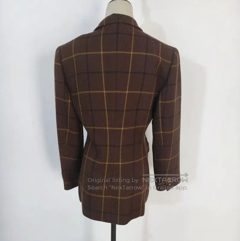 Burberry Burberry Coffee Check Wool Long Sleeve Cardigan. Size M / US 6-8 / IT 42-44 - 6 Thumbnail