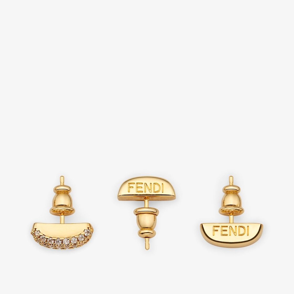 Fendi o1s1wg110925 Size:OS/Fendi Filo Earrings in Golden Size ONE SIZE - 1 Thumbnail