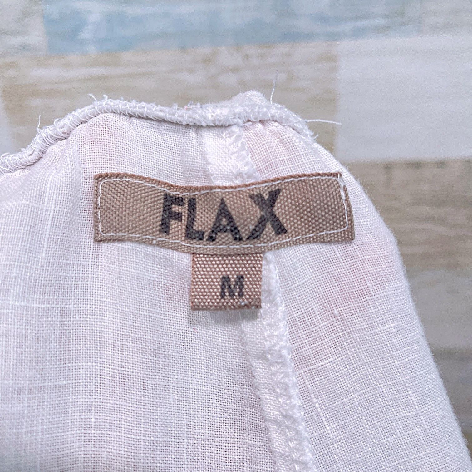 FLAX FLAX Jeanne Engelhart Linen Crop Tapered Pants White Vintage Size 27" / US 4 / IT 40 - 5 Thumbnail