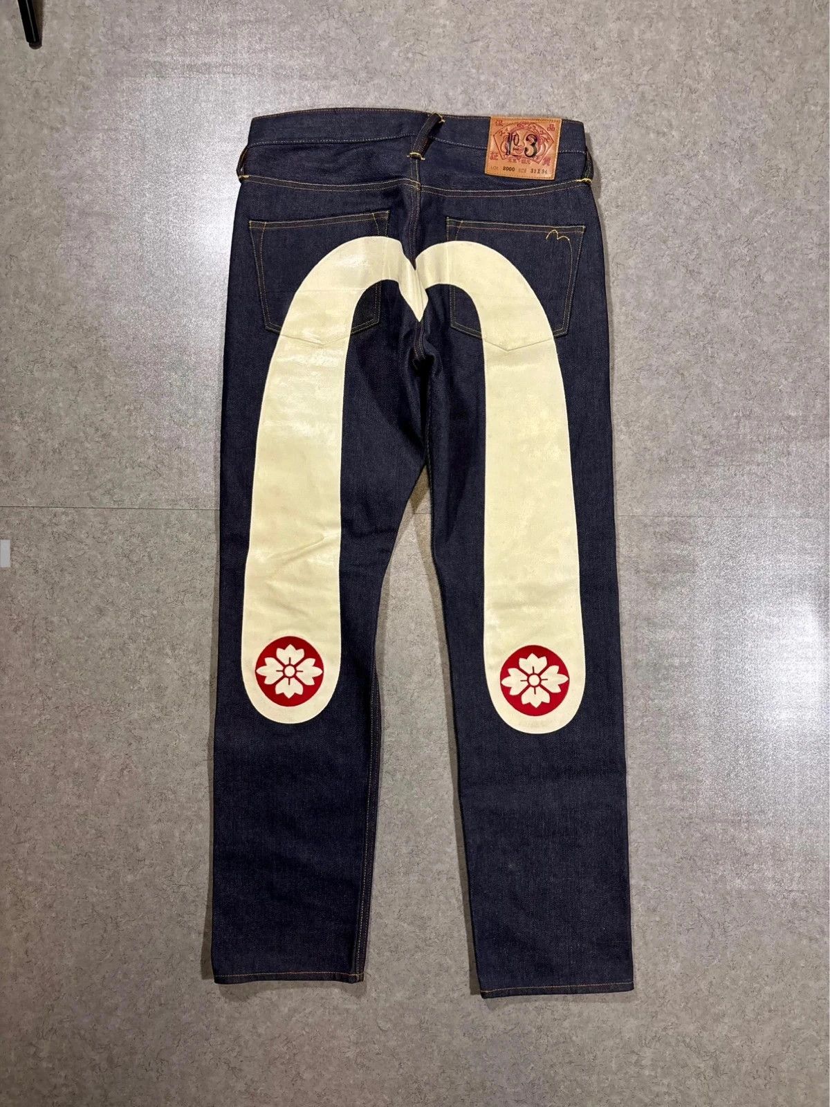 Japanese Brand Evisu jean baggy daicock blanc Size US 29 - 1 Thumbnail