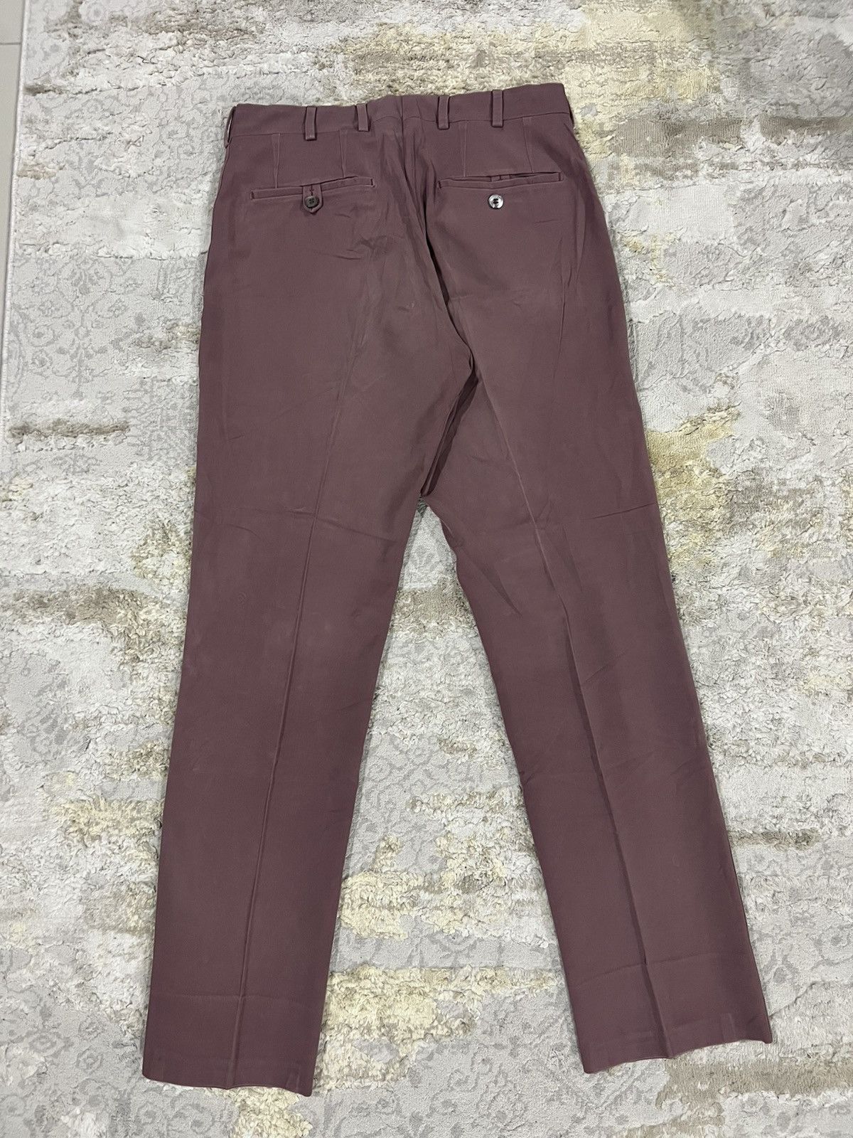 Prada 1990s Prada Burgundy Runway Regular Cut Trousers Pants Size US 28 / EU 44 - 5 Thumbnail