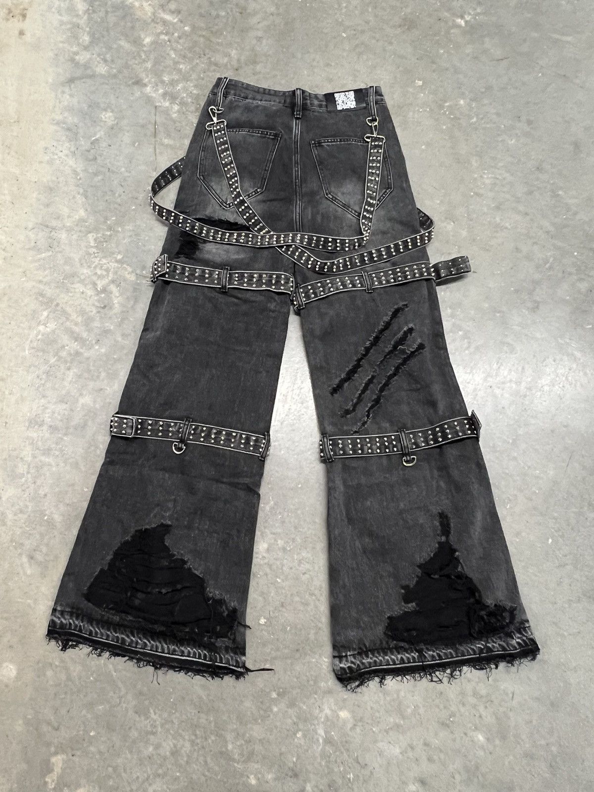 Japanese Brand Heavy Metal "Spiked" Bondage Denim Size US 34 / EU 50 - 2 Thumbnail