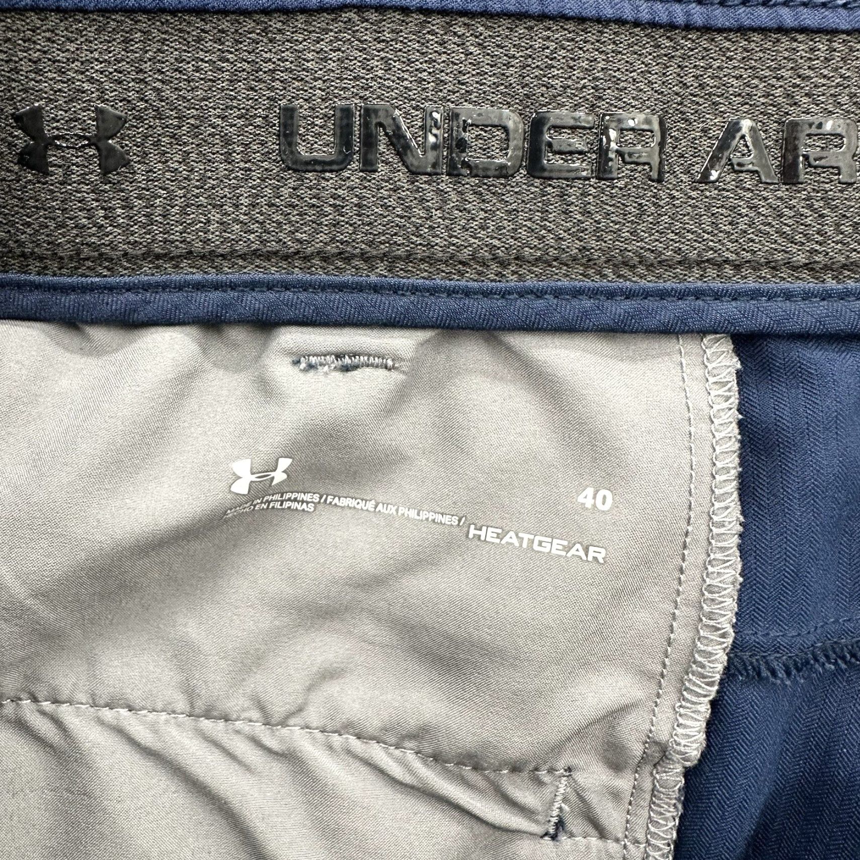 Under Armour Under Armour Heat Gear Shorts Men 40 Blue Outdoor Golfing 10' Inseam Chino Lightweight Pockets Logo Size US 40 / EU 56 - 3 Thumbnail