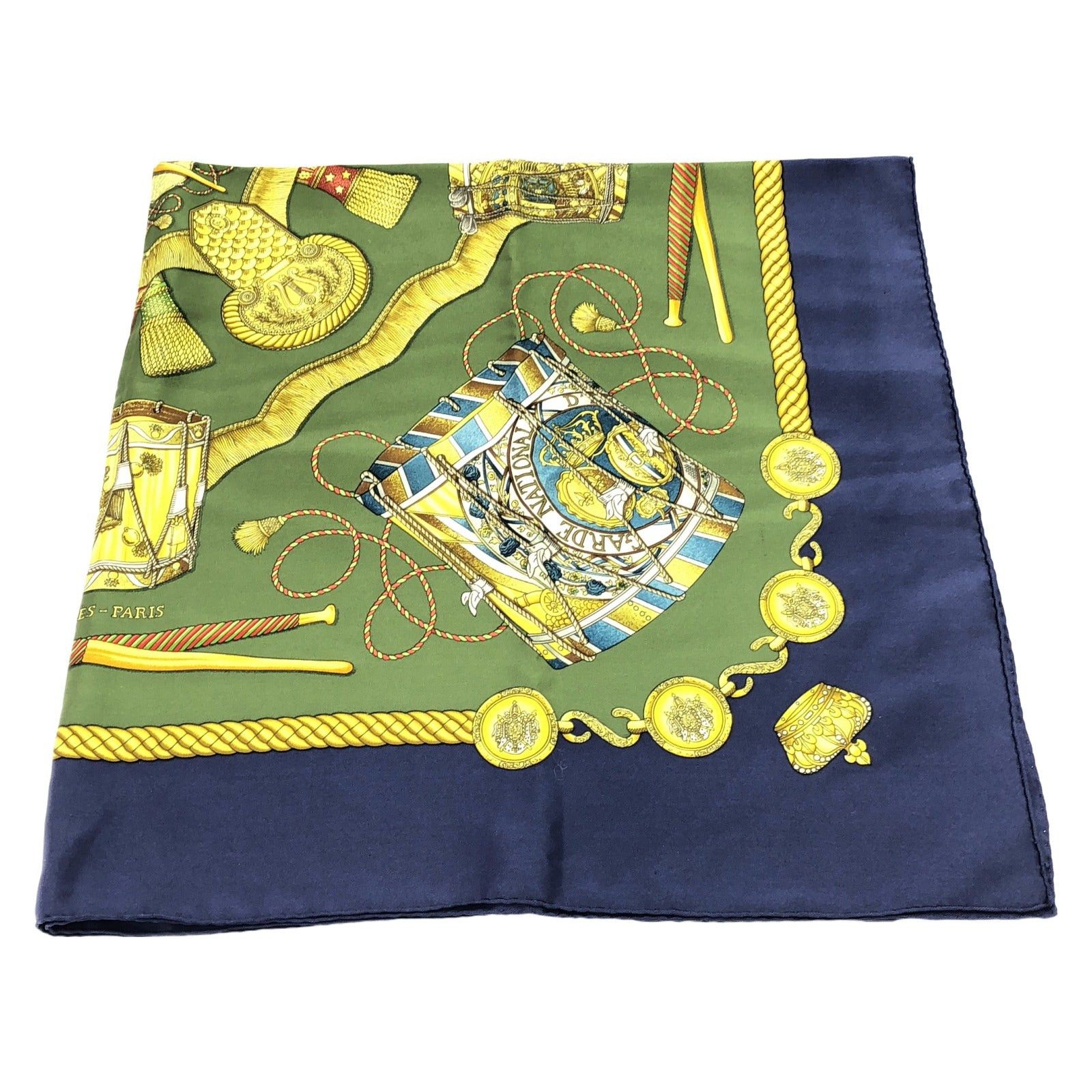 Hermes Hermes Carres 90 Scarf Silk Green Size ONE SIZE - 1 Thumbnail